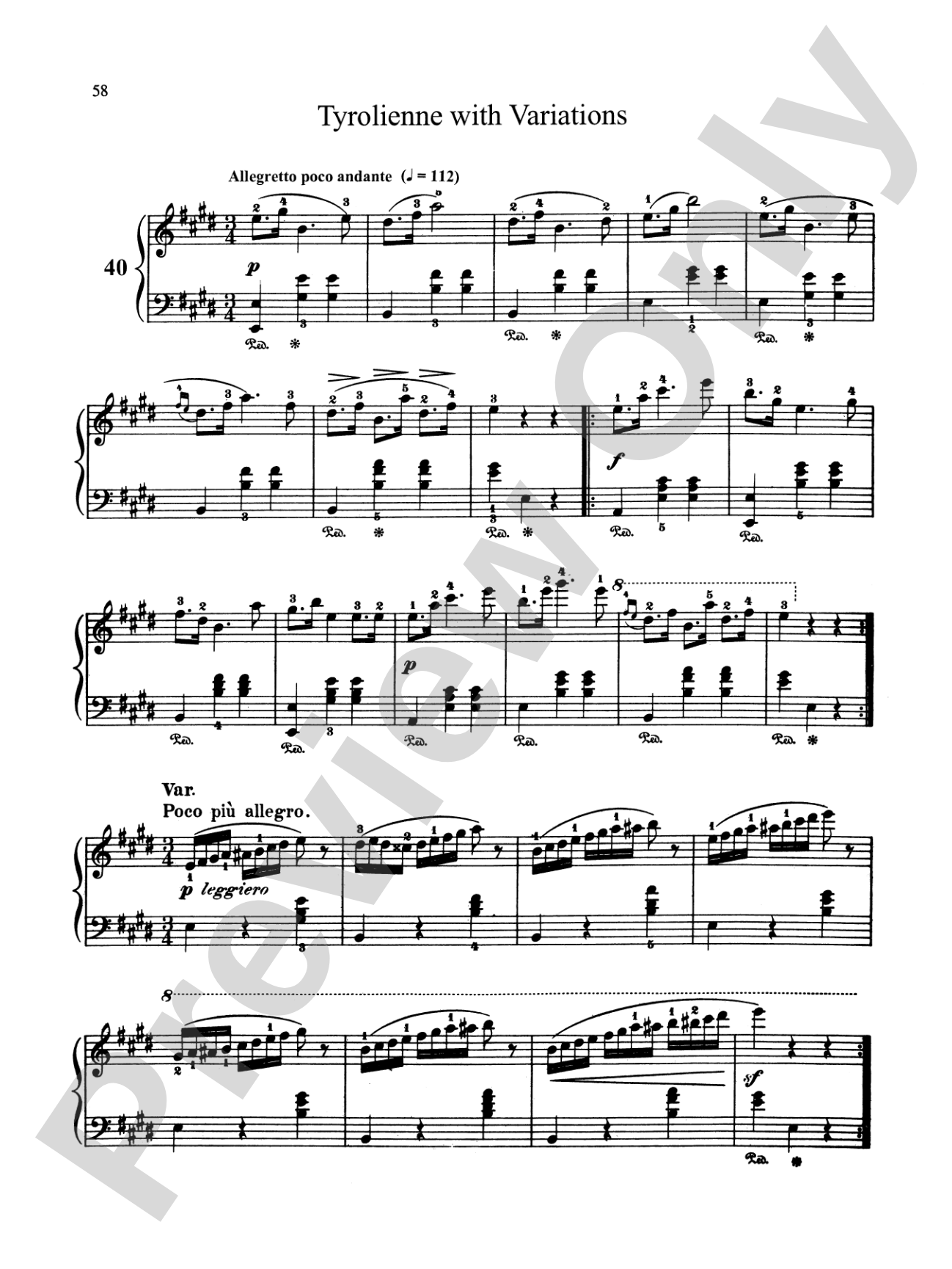 Bertini: Forty-nine Etudes, Op. 101 & 166