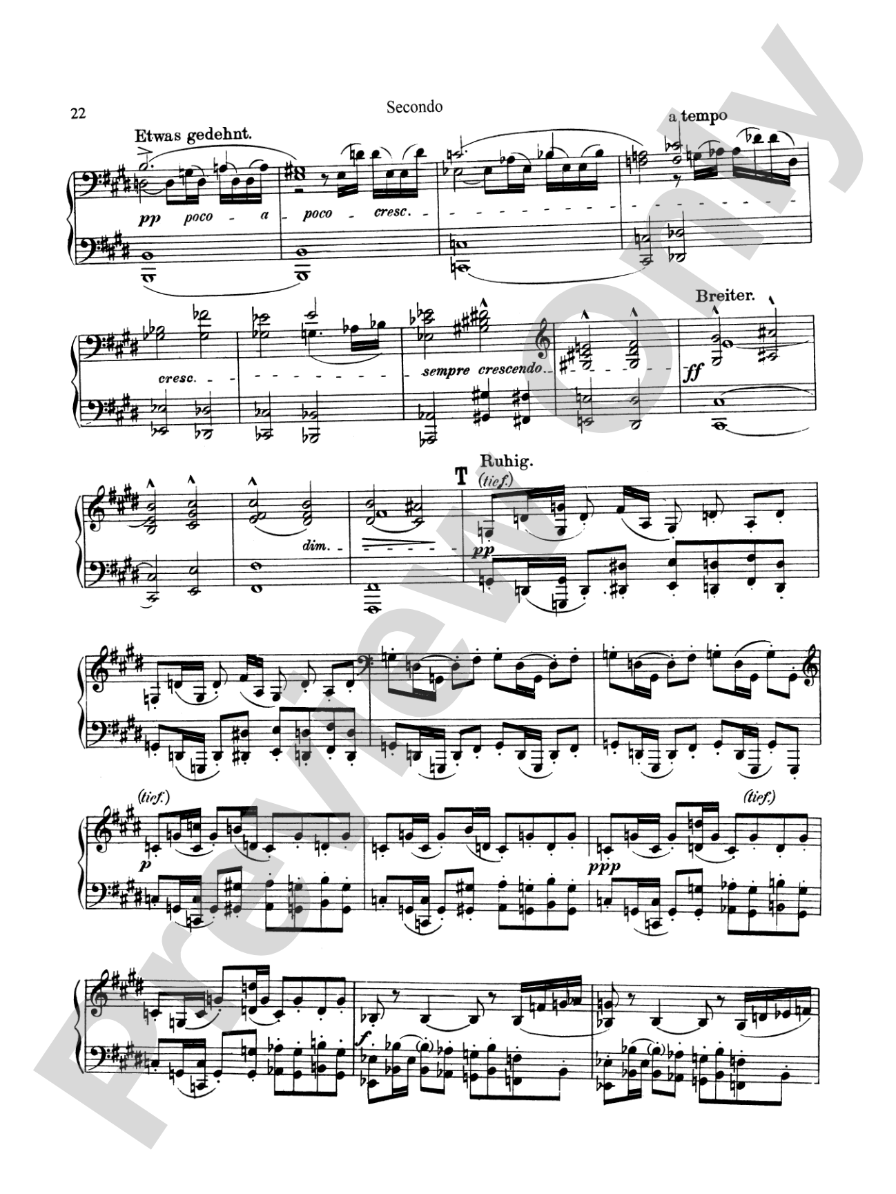 Bruckner: Symphony No. 7 in E Major (ISBN: 076926431X): Piano Duet (1 Piano, 4 Hands) Book