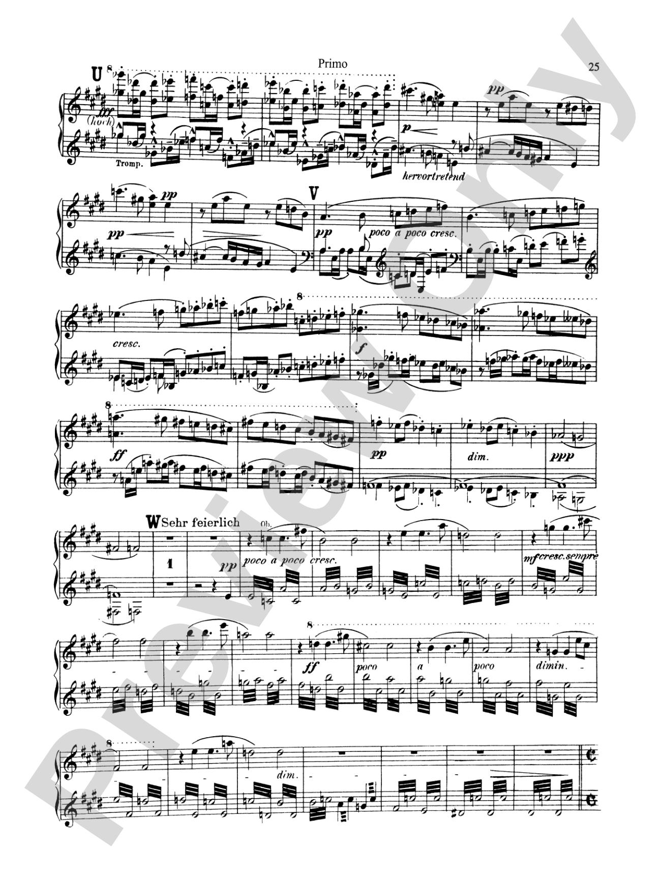 Bruckner: Symphony No. 7 in E Major (ISBN: 076926431X): Piano Duet (1 Piano, 4 Hands) Book