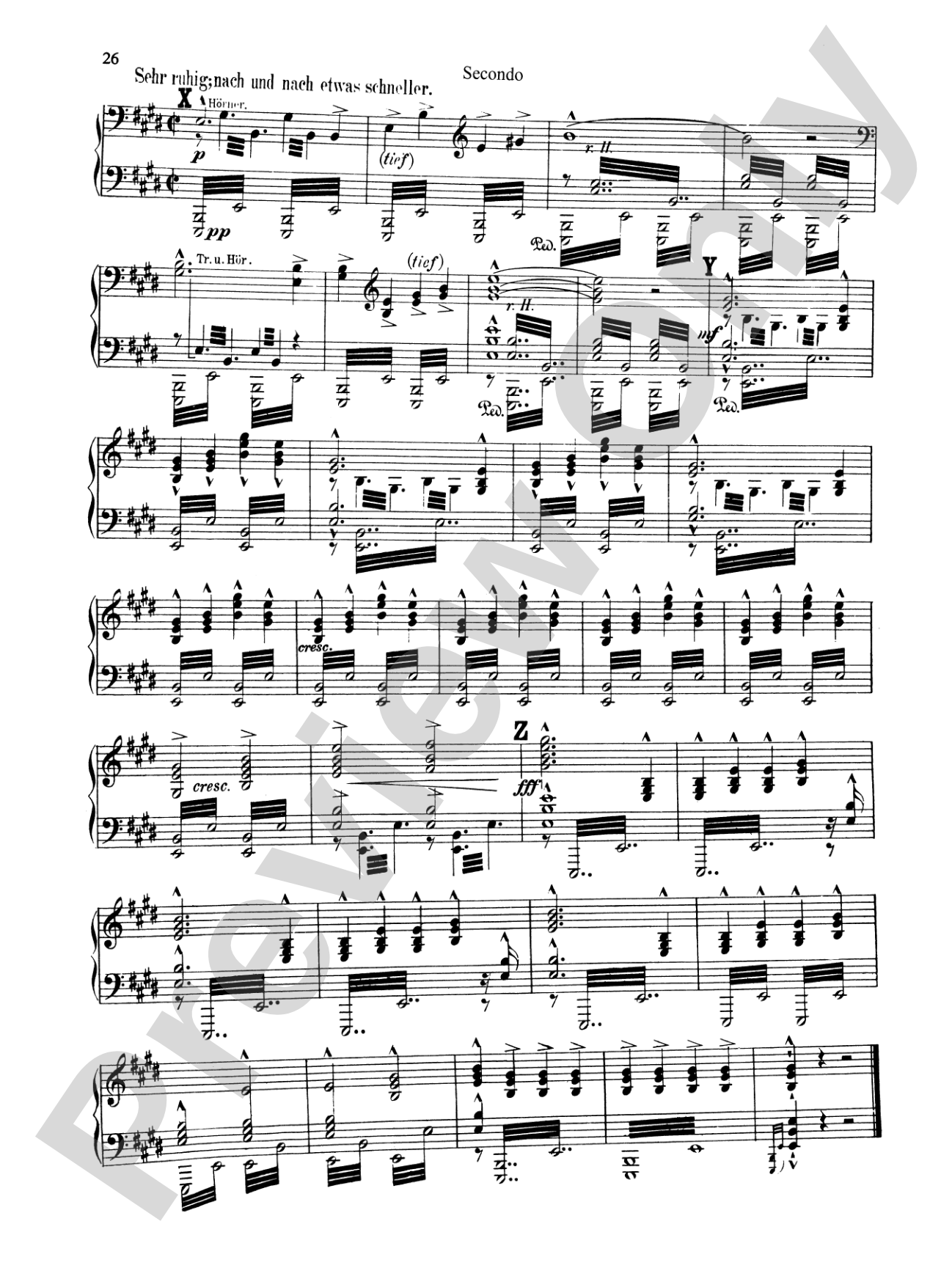 Bruckner: Symphony No. 7 in E Major (ISBN: 076926431X): Piano Duet (1 Piano, 4 Hands) Book