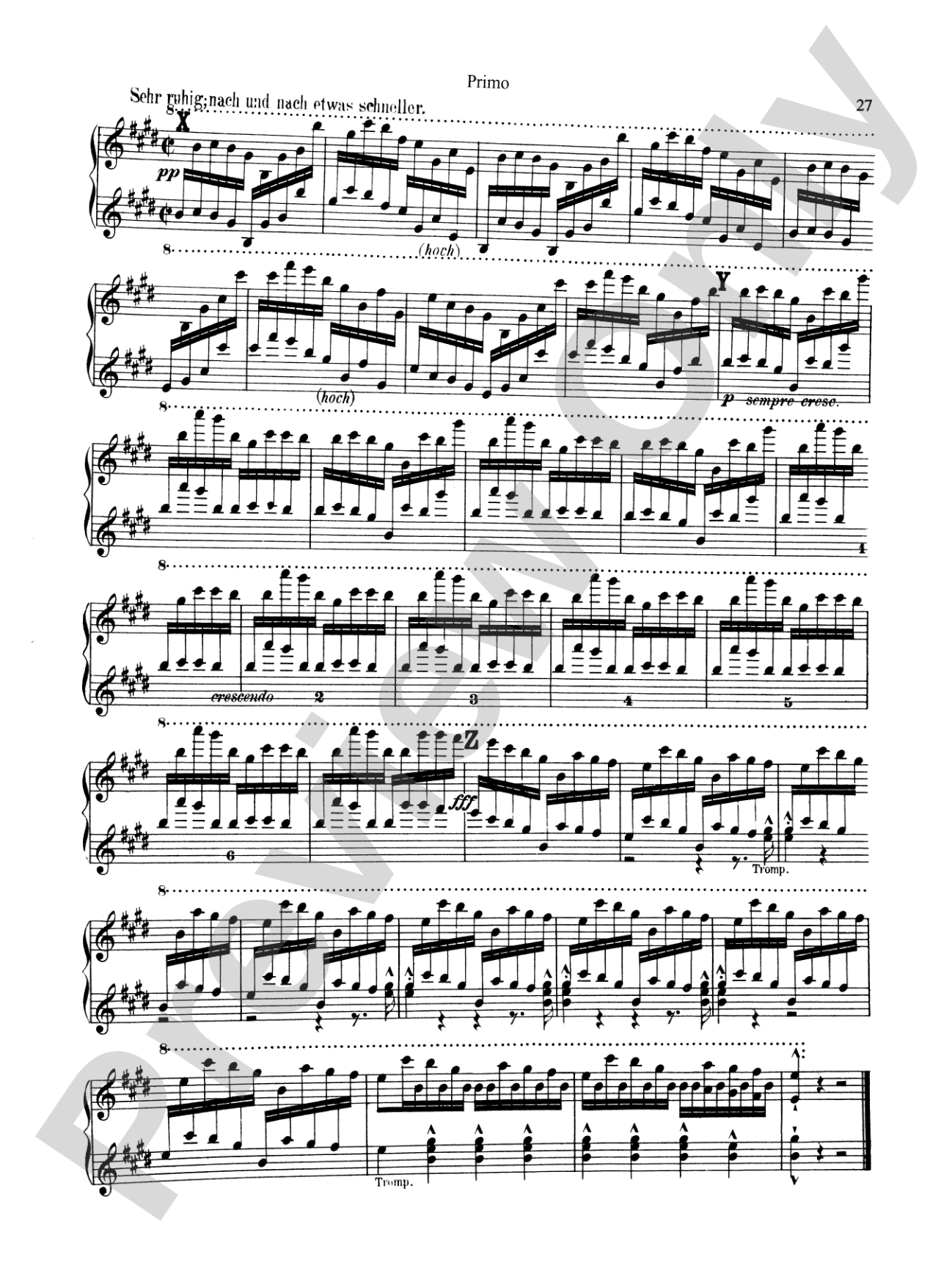 Bruckner: Symphony No. 7 in E Major (ISBN: 076926431X): Piano Duet (1 Piano, 4 Hands) Book