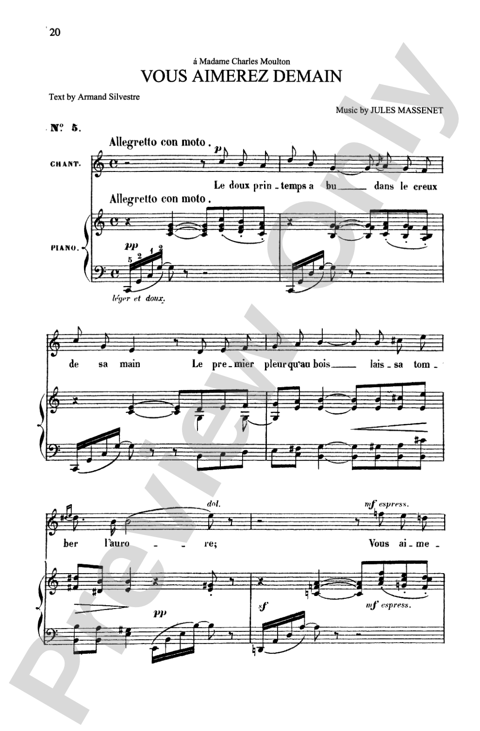 Massenet: Songs, Volume I, High Voice (French)