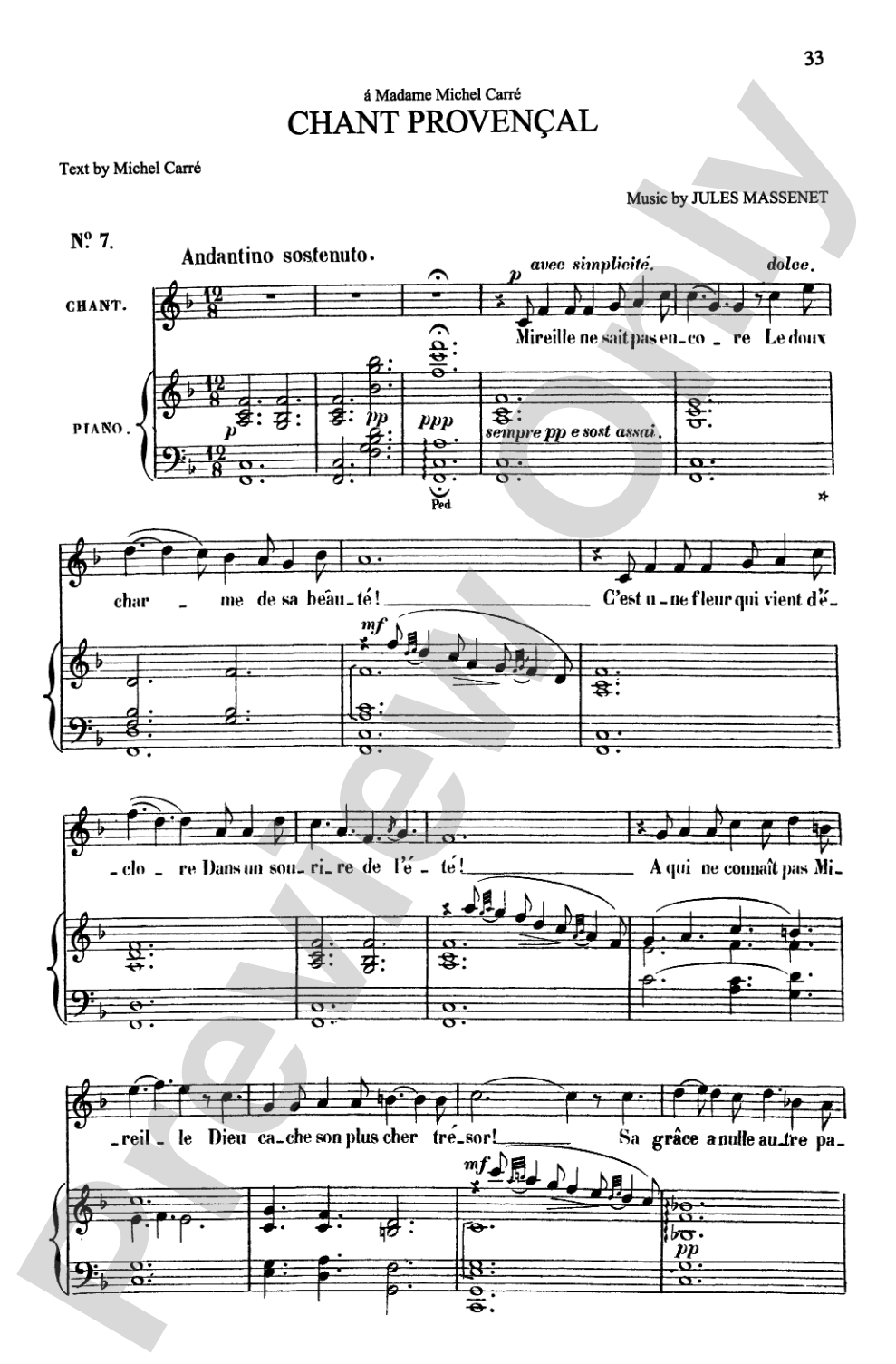 Massenet: Songs, Volume I, High Voice (French)