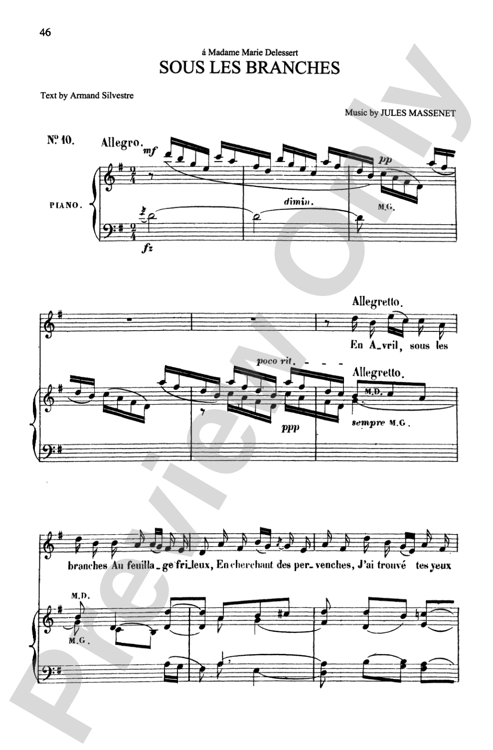 Massenet: Songs, Volume I, High Voice (French)