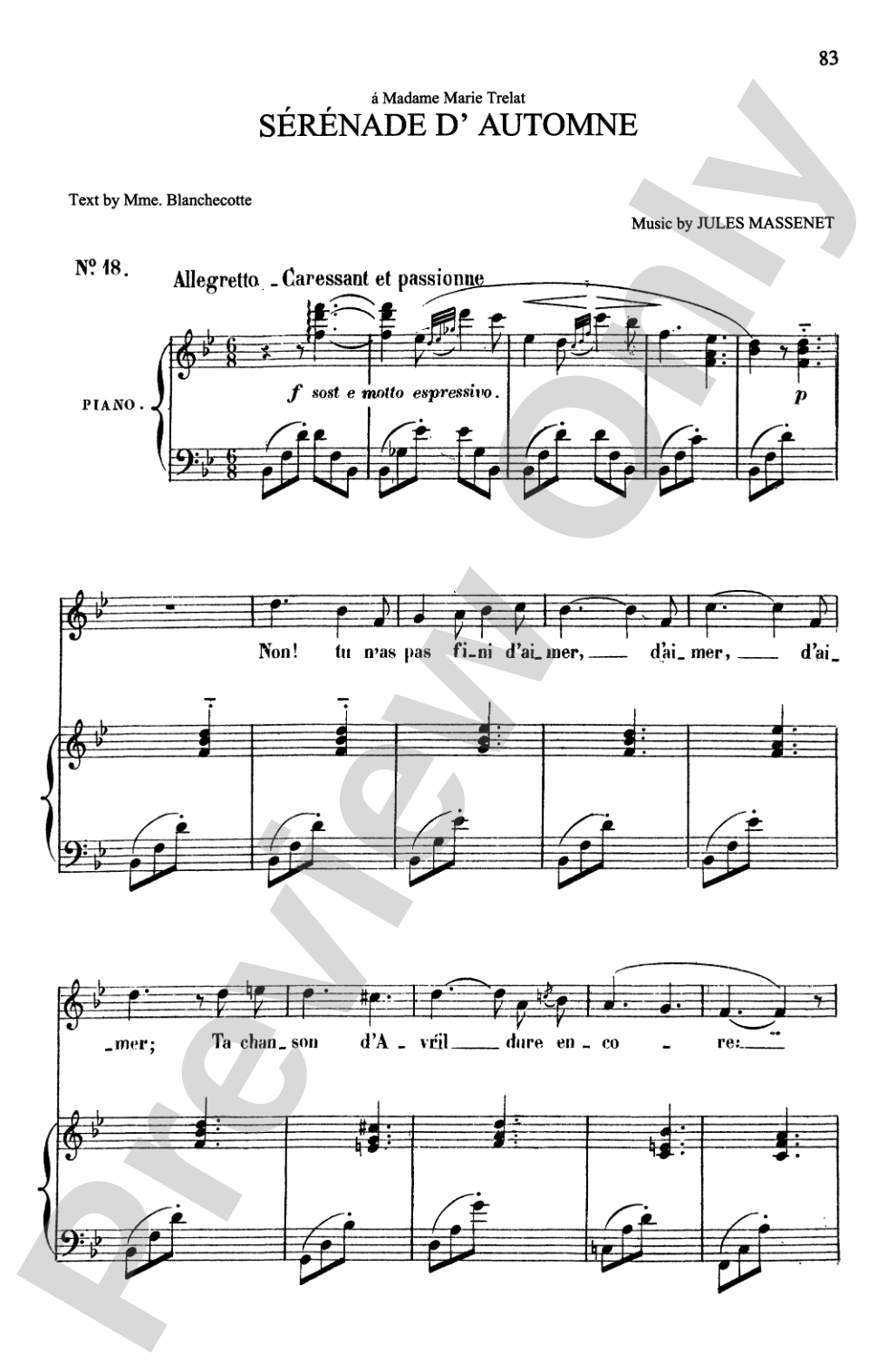 Massenet: Songs, Volume I, High Voice (French)