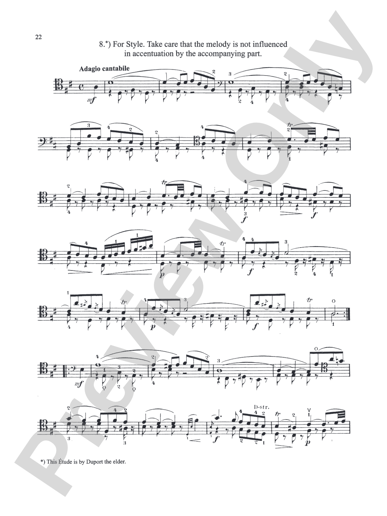 Duport: Twenty-one Etudes