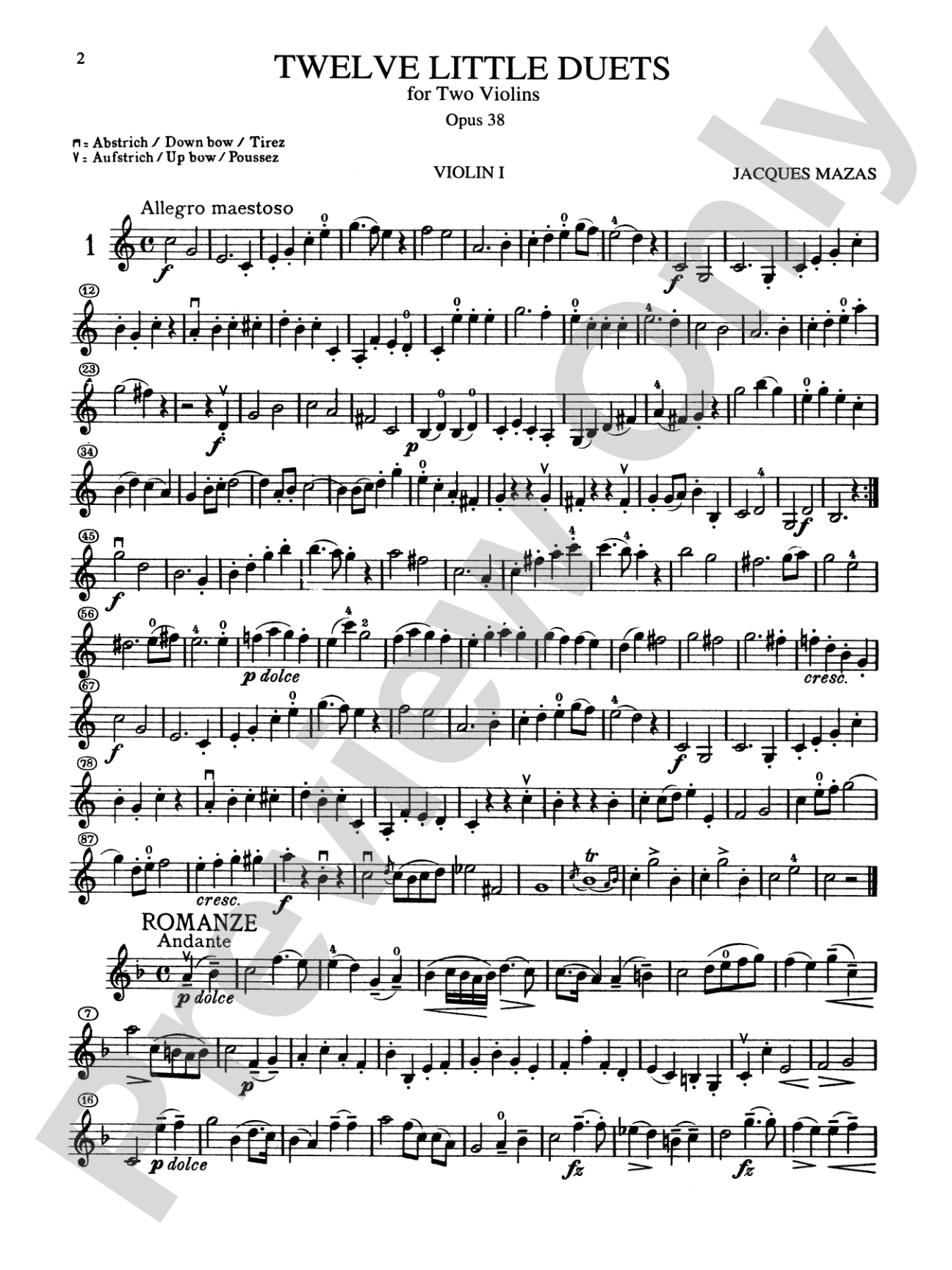 Mazas: Twelve Little Duets, Op. 38