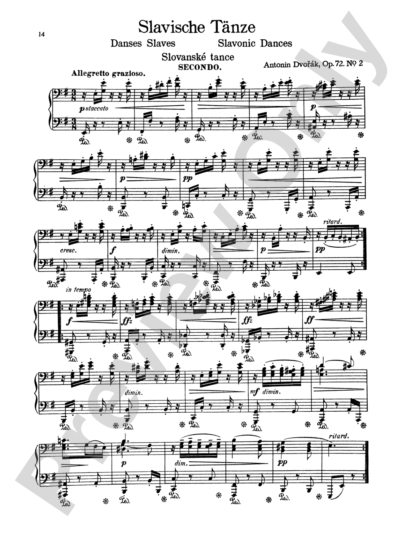 Dvorák: Slavonic Dances, Op. 72