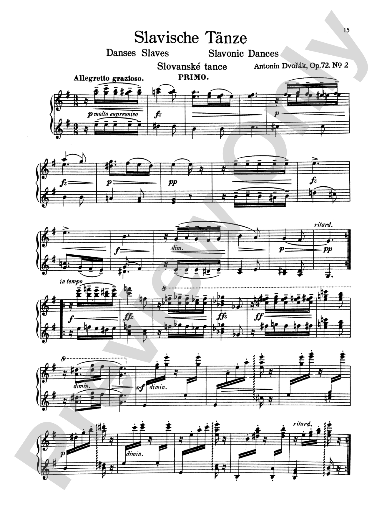 Dvorák: Slavonic Dances, Op. 72