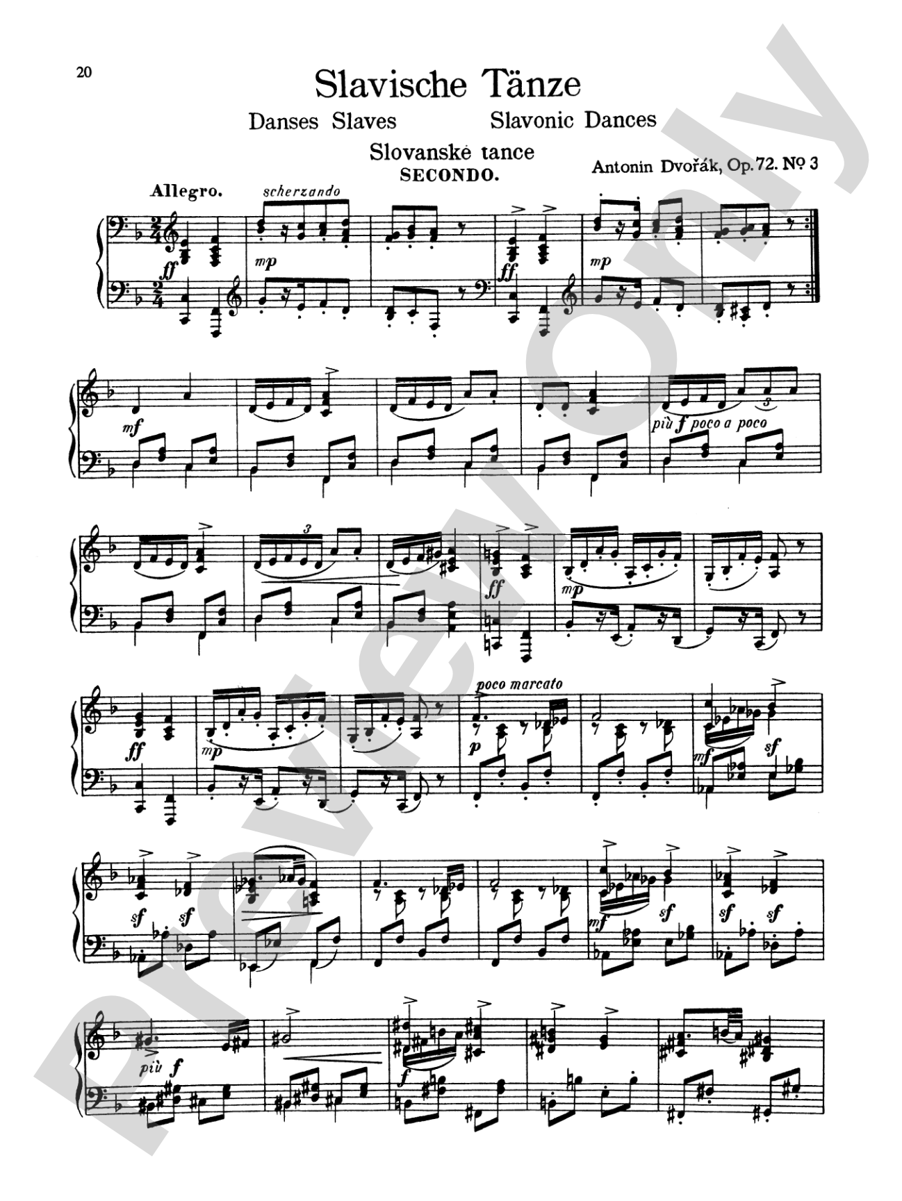 Dvorák: Slavonic Dances, Op. 72