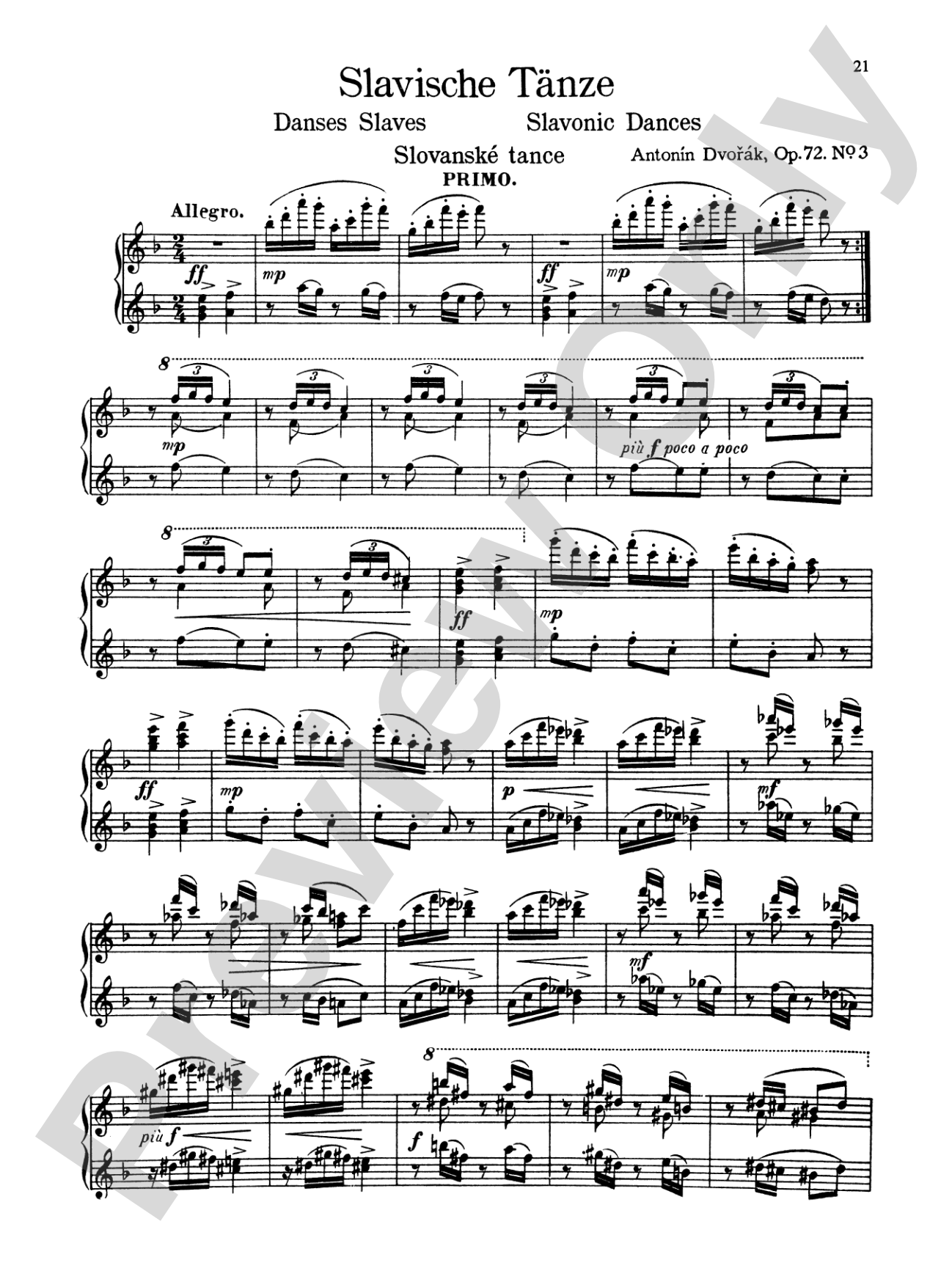 Dvorák: Slavonic Dances, Op. 72