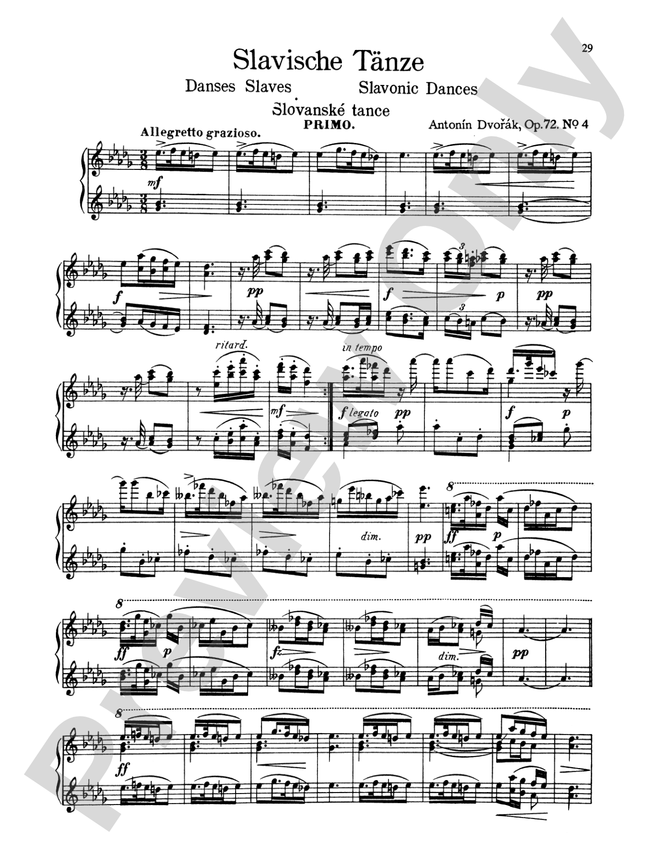 Dvorák: Slavonic Dances, Op. 72