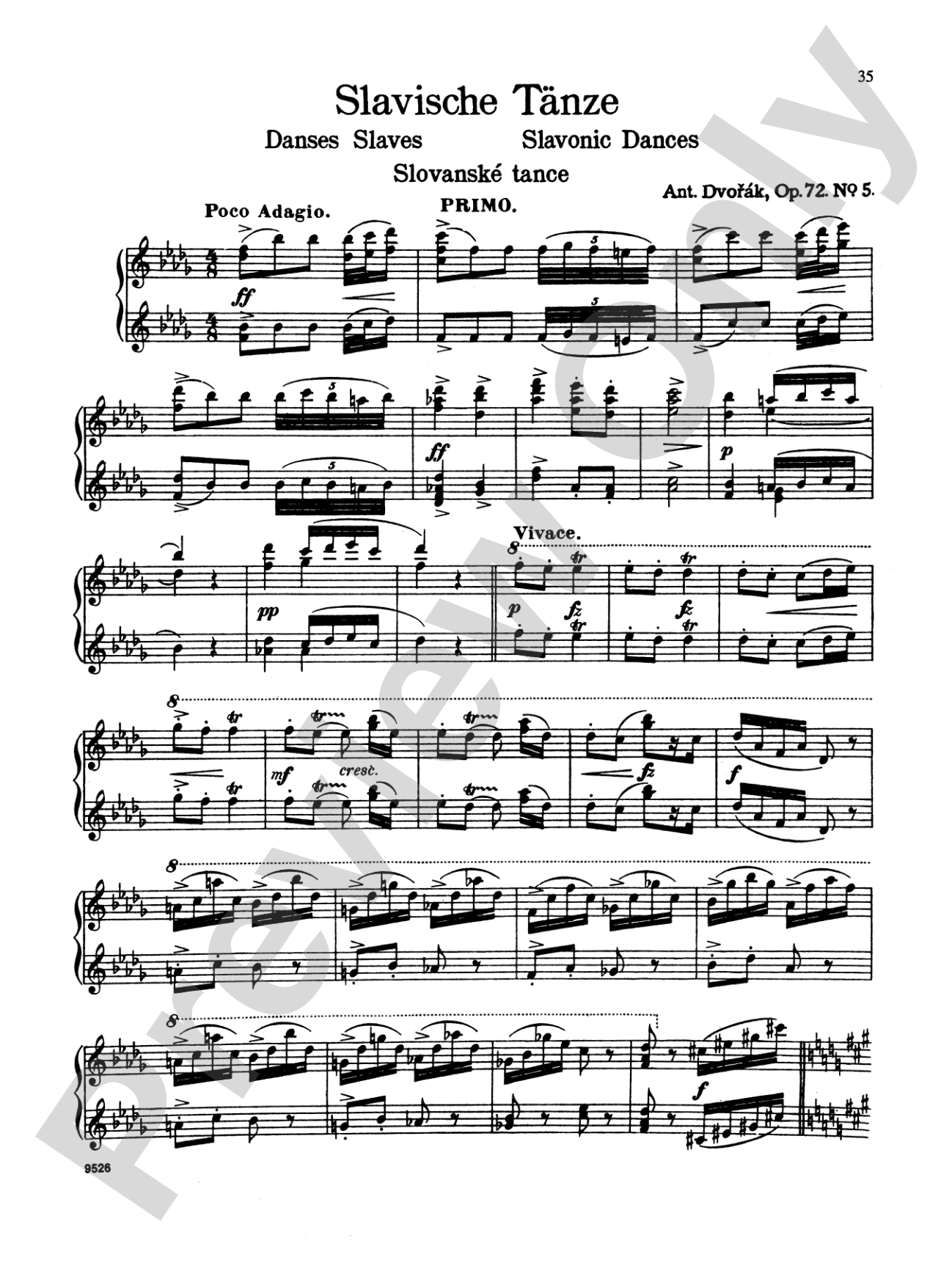 Dvorák: Slavonic Dances, Op. 72