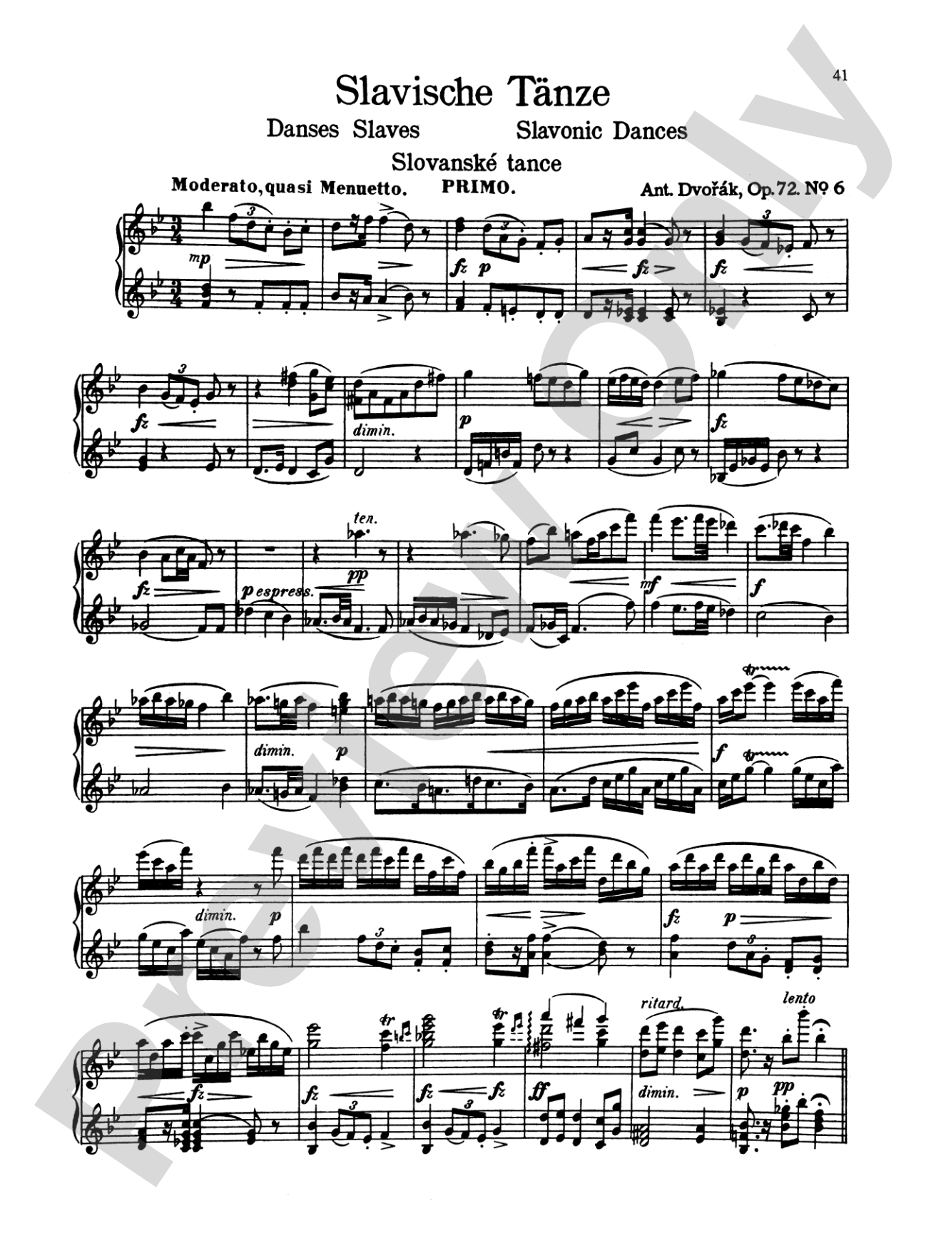 Dvorák: Slavonic Dances, Op. 72