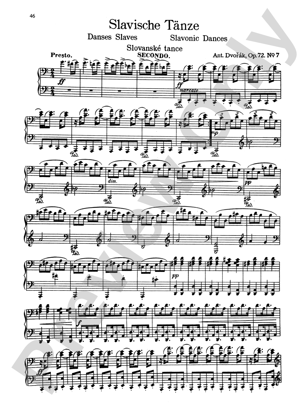 Dvorák: Slavonic Dances, Op. 72