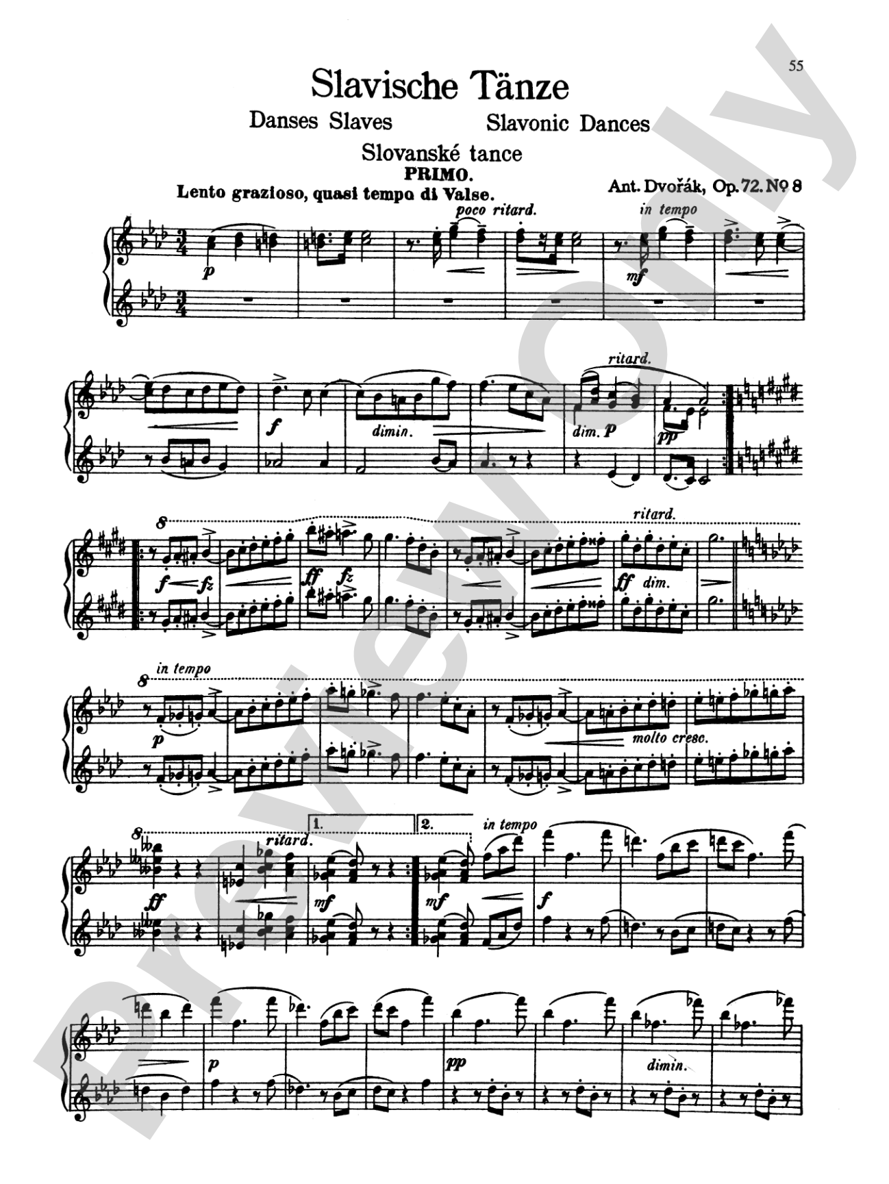 Dvorák: Slavonic Dances, Op. 72