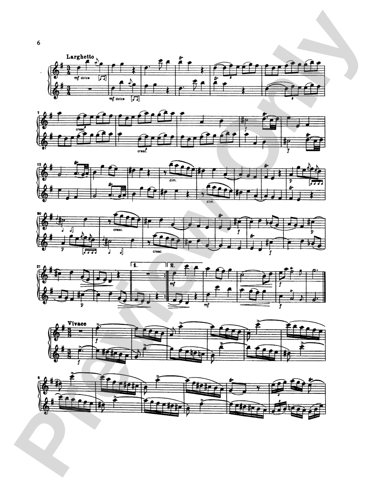 Bach: Six Duets: Flute Book
