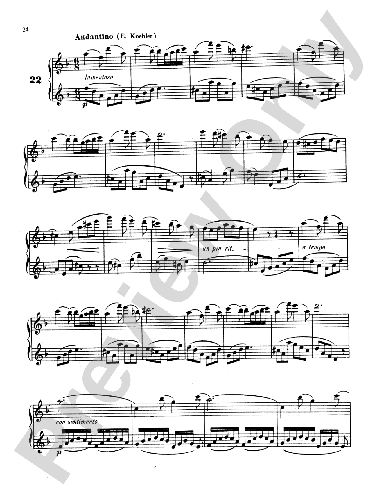 Köhler: Forty Progressive Duets, Op. 55: Flute Book