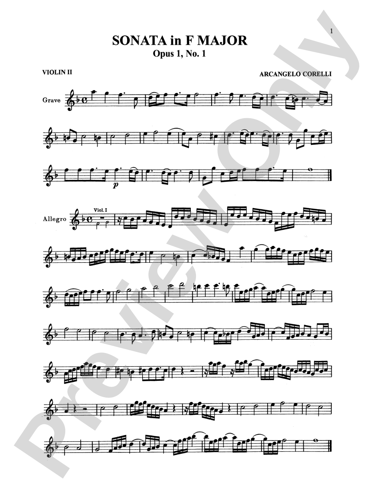 Corelli: Six Sonatas, Op. 1