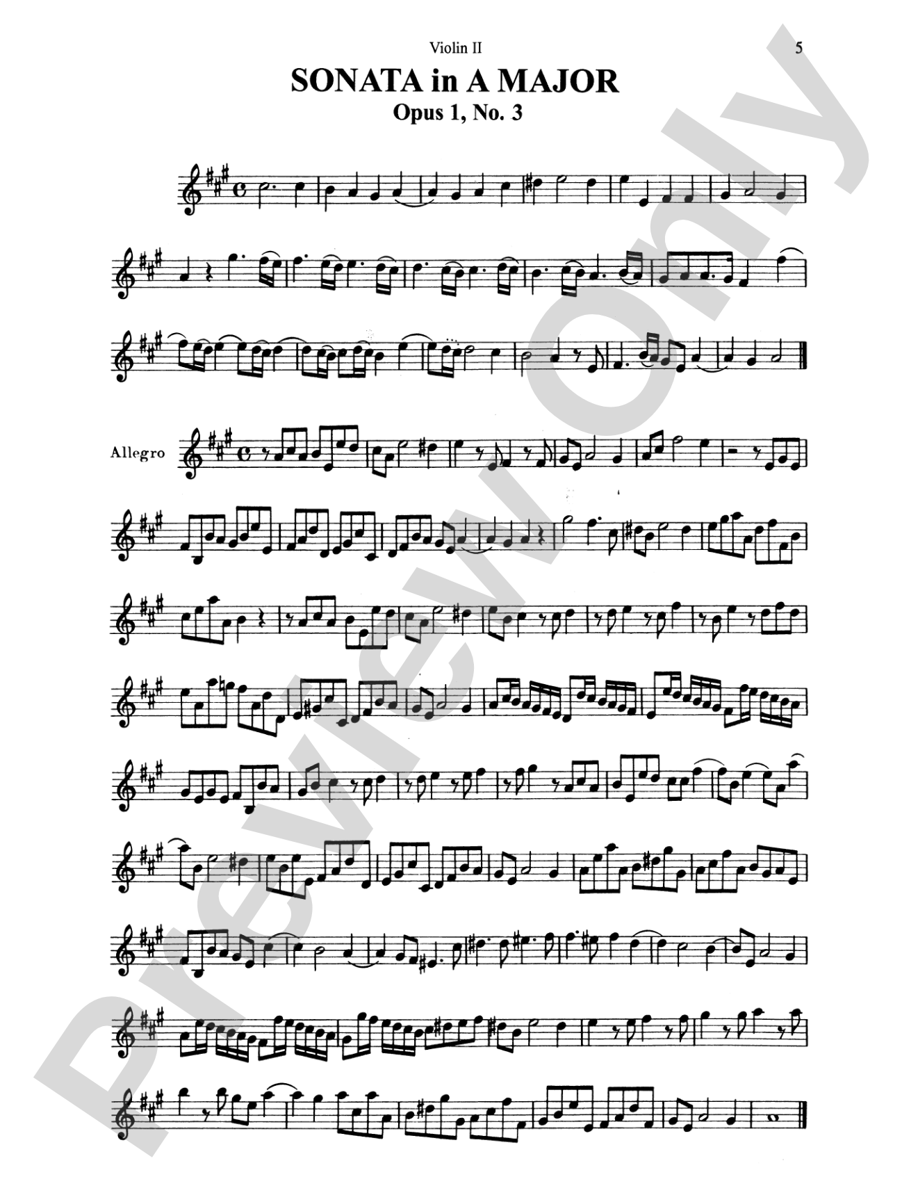 Corelli: Six Sonatas, Op. 1