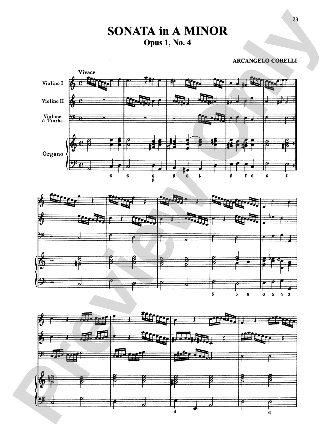 Corelli: Six Sonatas, Op. 1