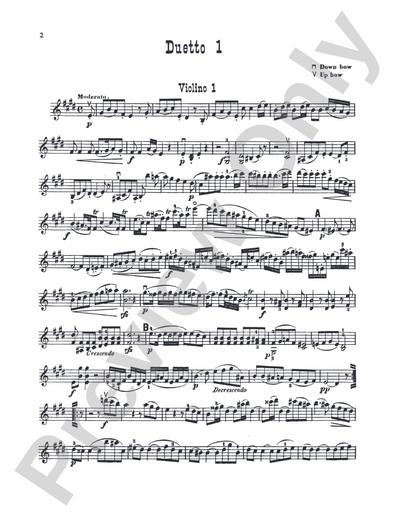 Haydn: Six Duets: Violin Book
