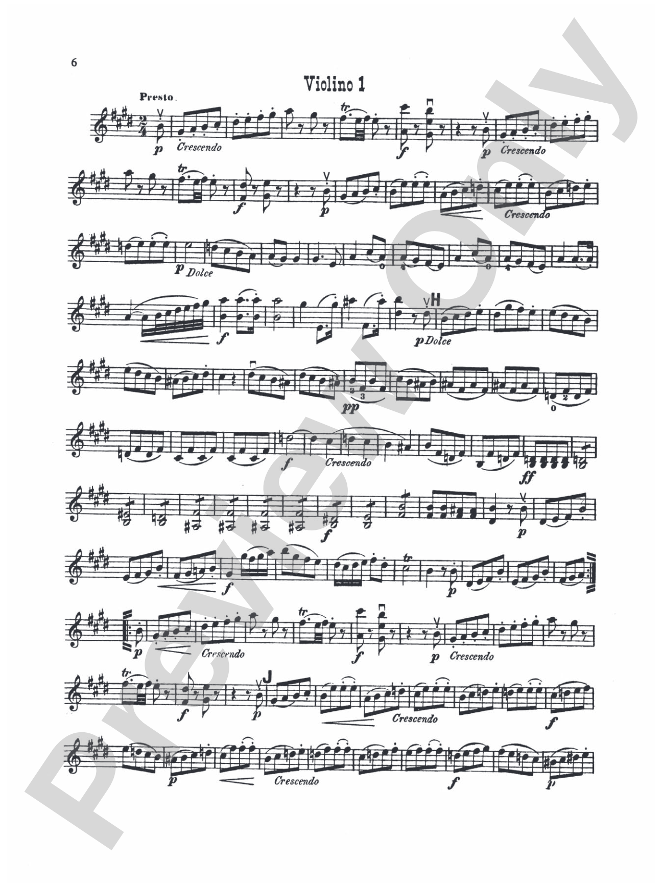 Haydn: Six Duets: Violin Book