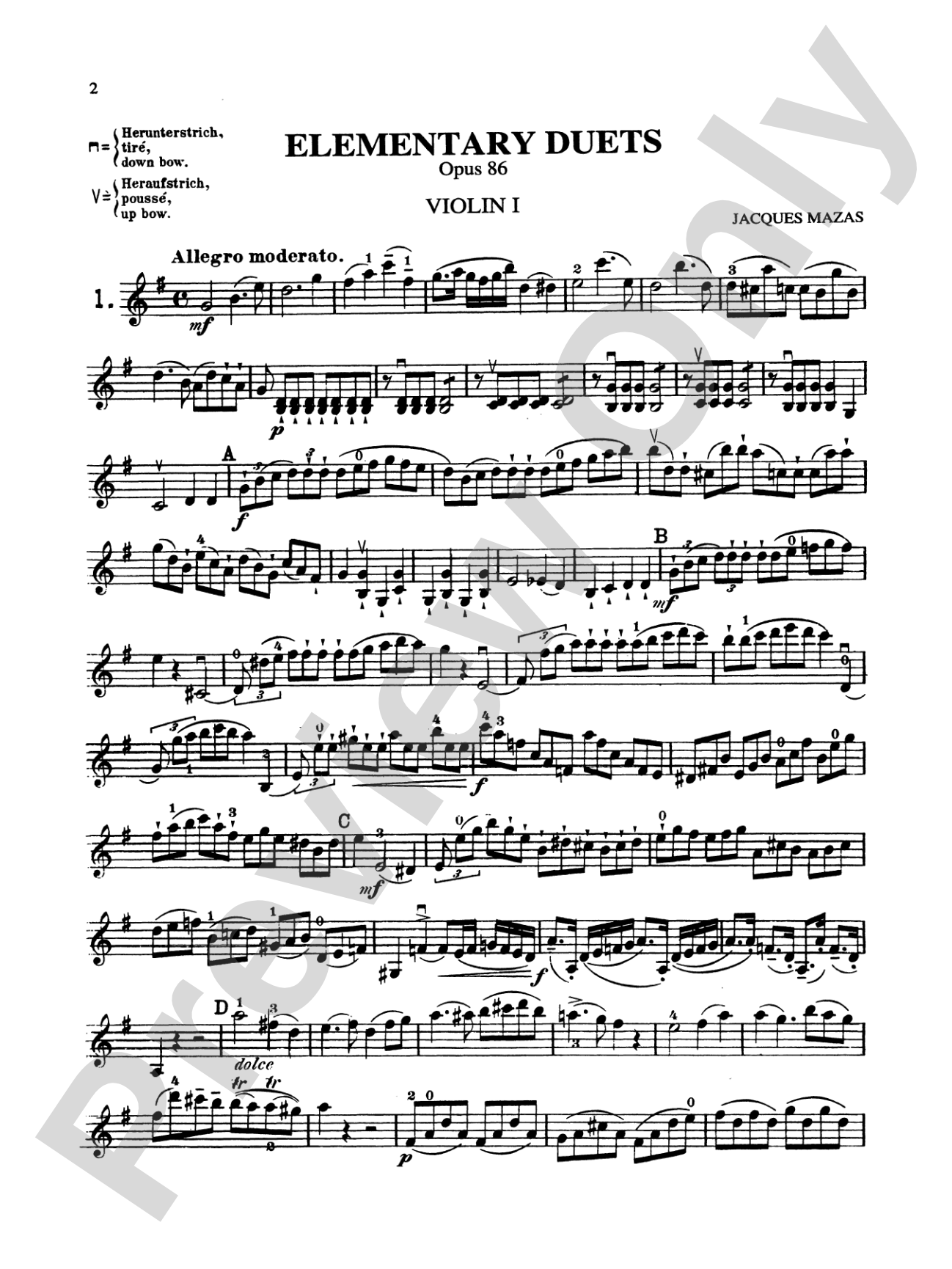 Mazas: Elementary Duets, Op. 86: Violin Book