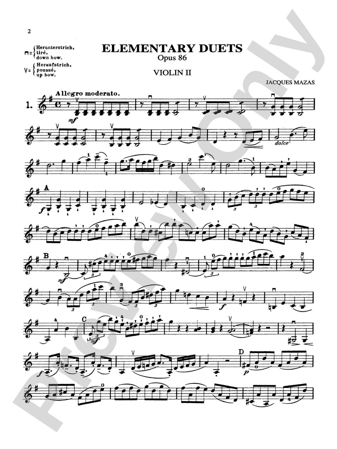 Mazas: Elementary Duets, Op. 86