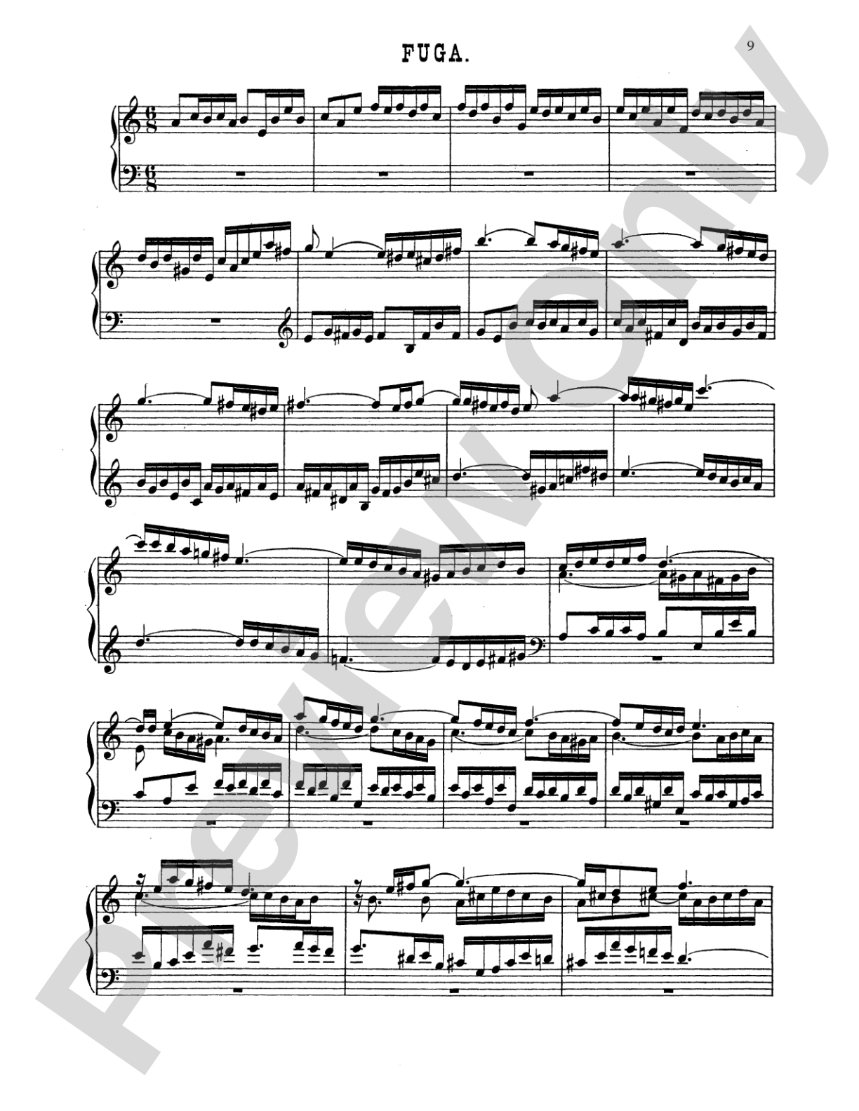 Bach: Six Organ Preludes and Fugues (Arr. Franz Liszt): Piano Comb Bound Book