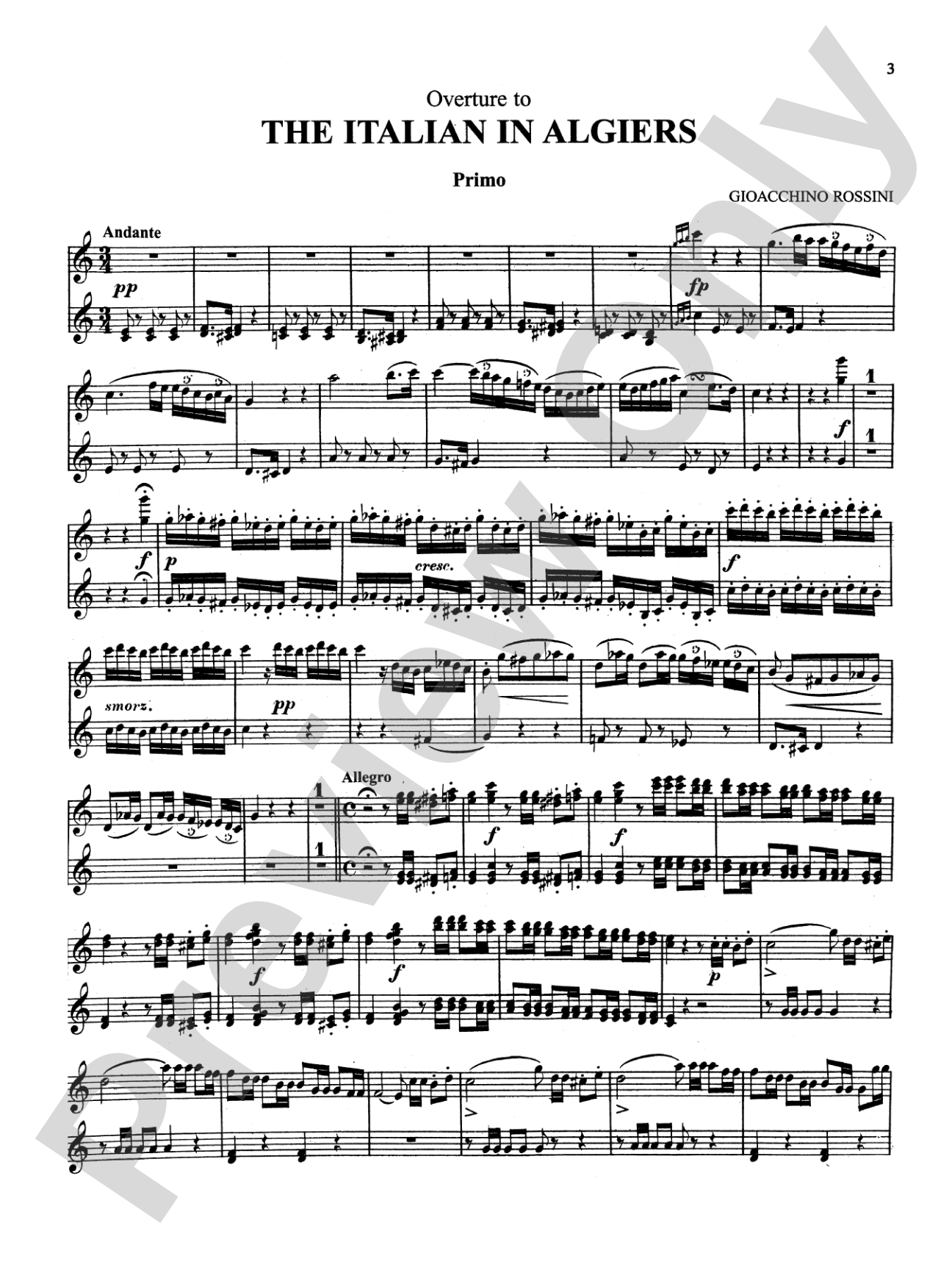 Rossini: Opera Overtures (Arranged): Piano Duet (1 Piano, 4 Hands) Book