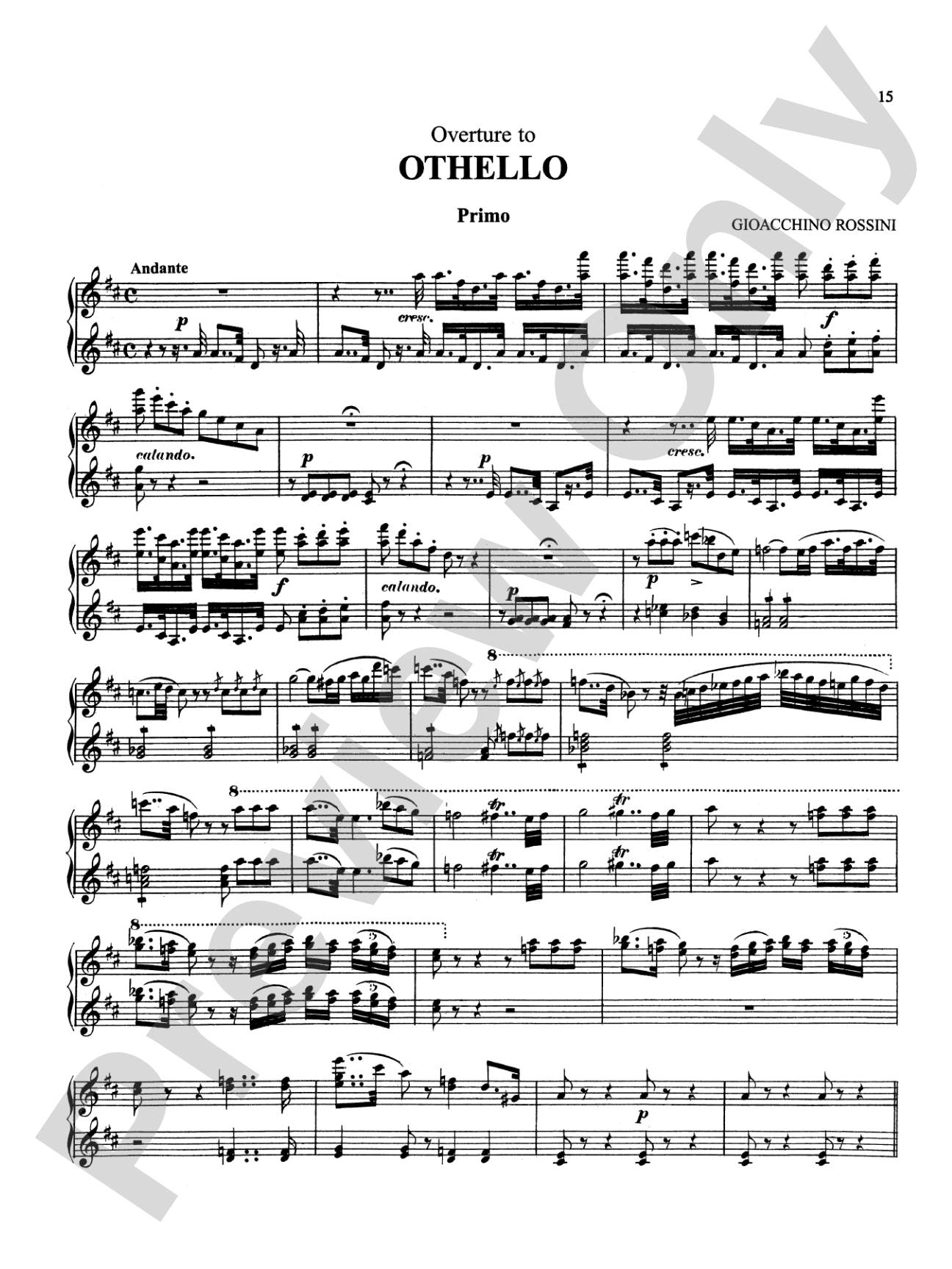 Rossini: Opera Overtures (Arranged)