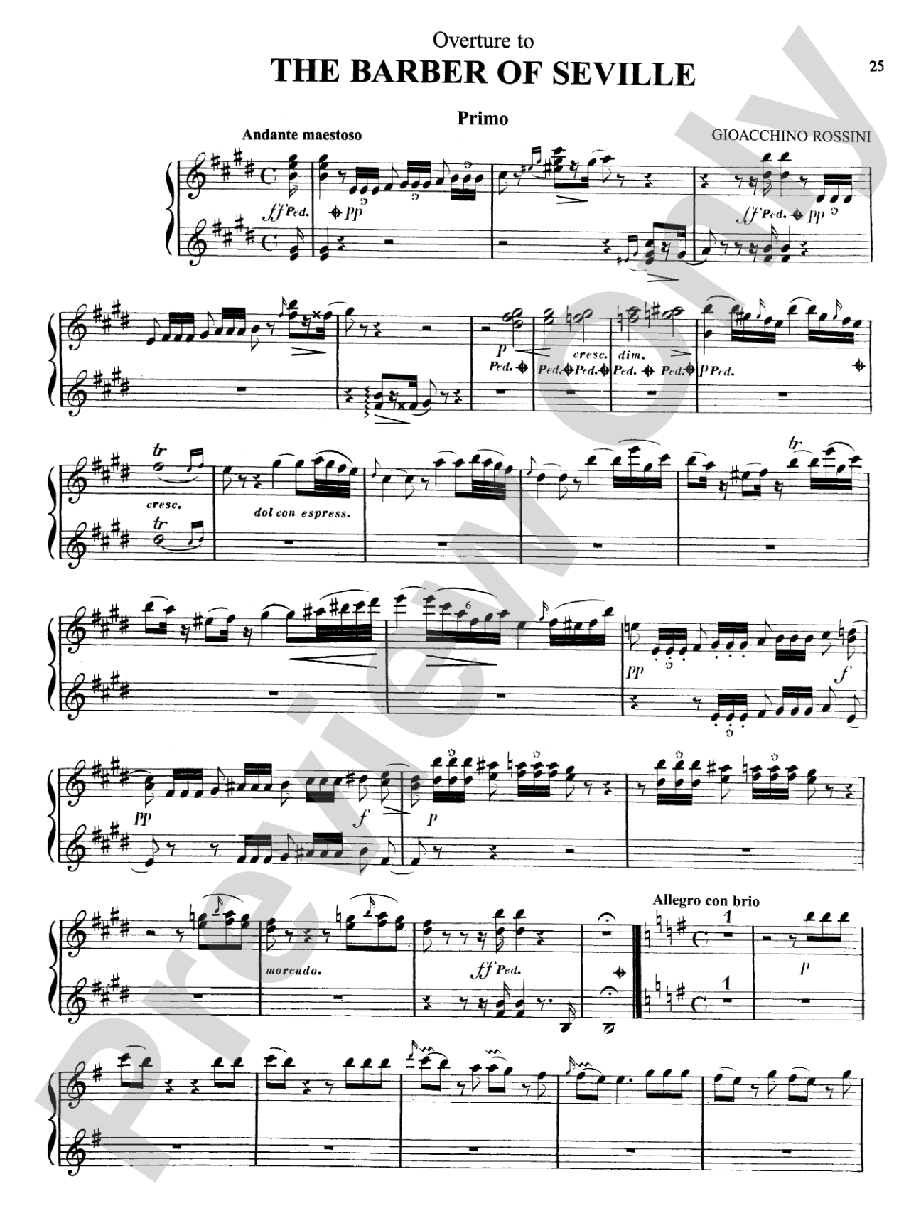 Rossini: Opera Overtures (Arranged)
