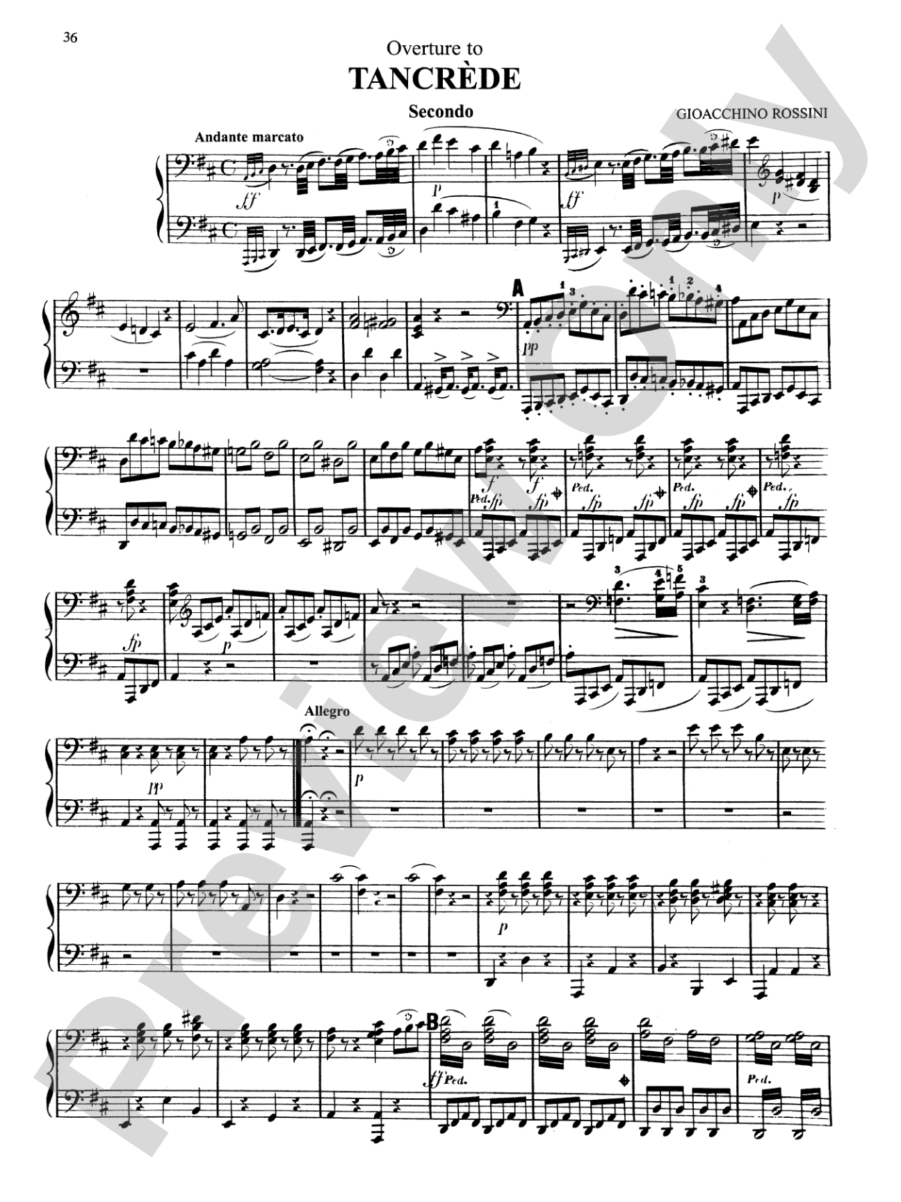 Rossini: Opera Overtures (Arranged)