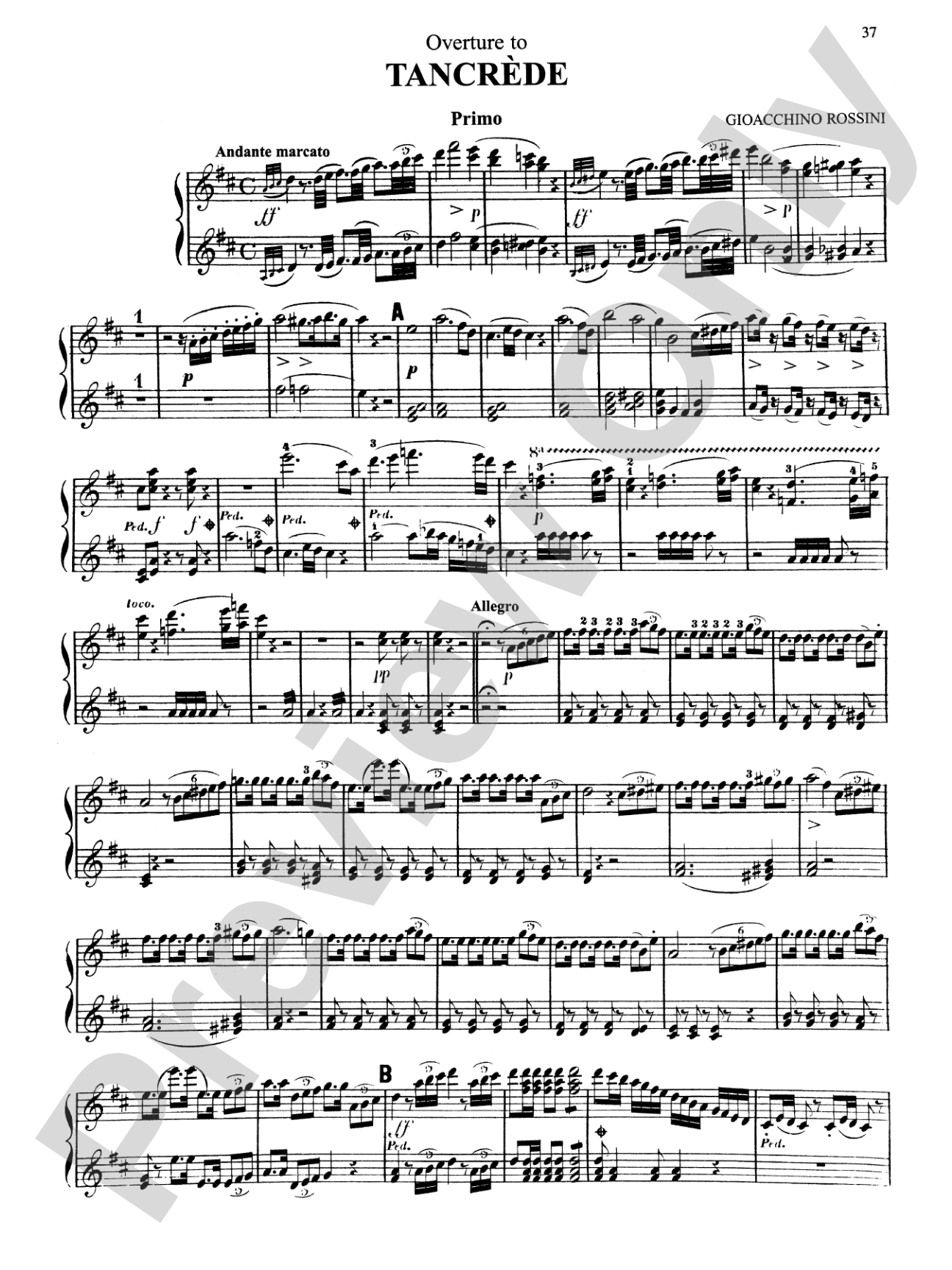 Rossini: Opera Overtures (Arranged)