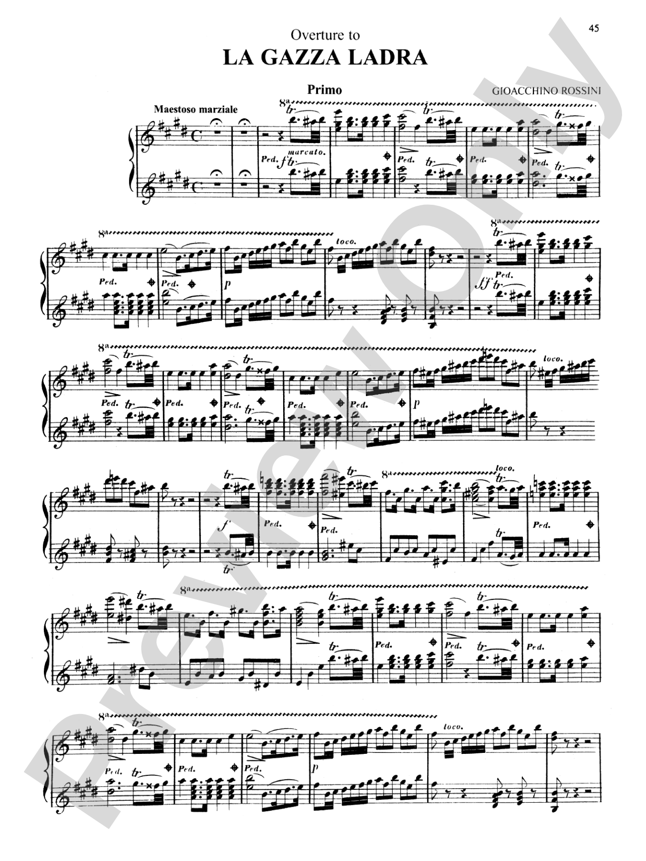 Rossini: Opera Overtures (Arranged)