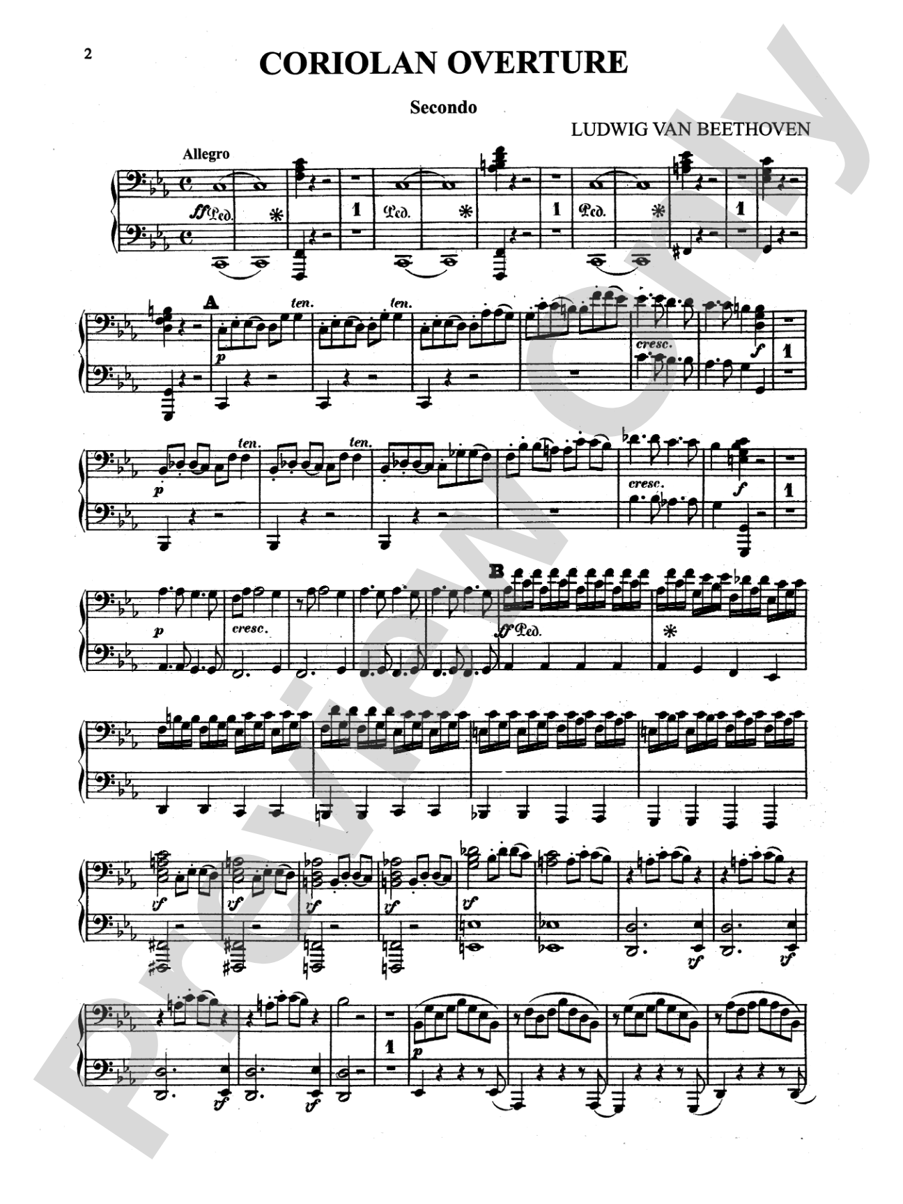 Beethoven: Overtures (Arranged): Piano Duet (1 Piano, 4 Hands) Book