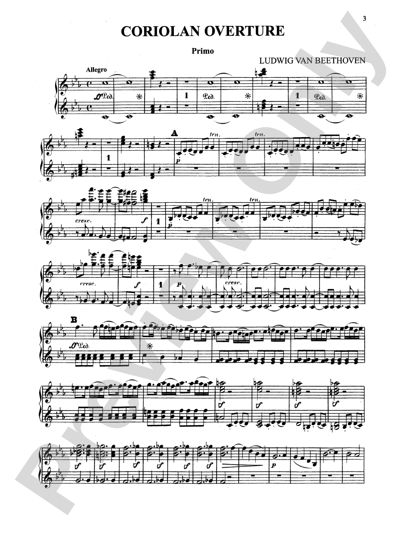 Beethoven: Overtures (Arranged): Piano Duet (1 Piano, 4 Hands) Book