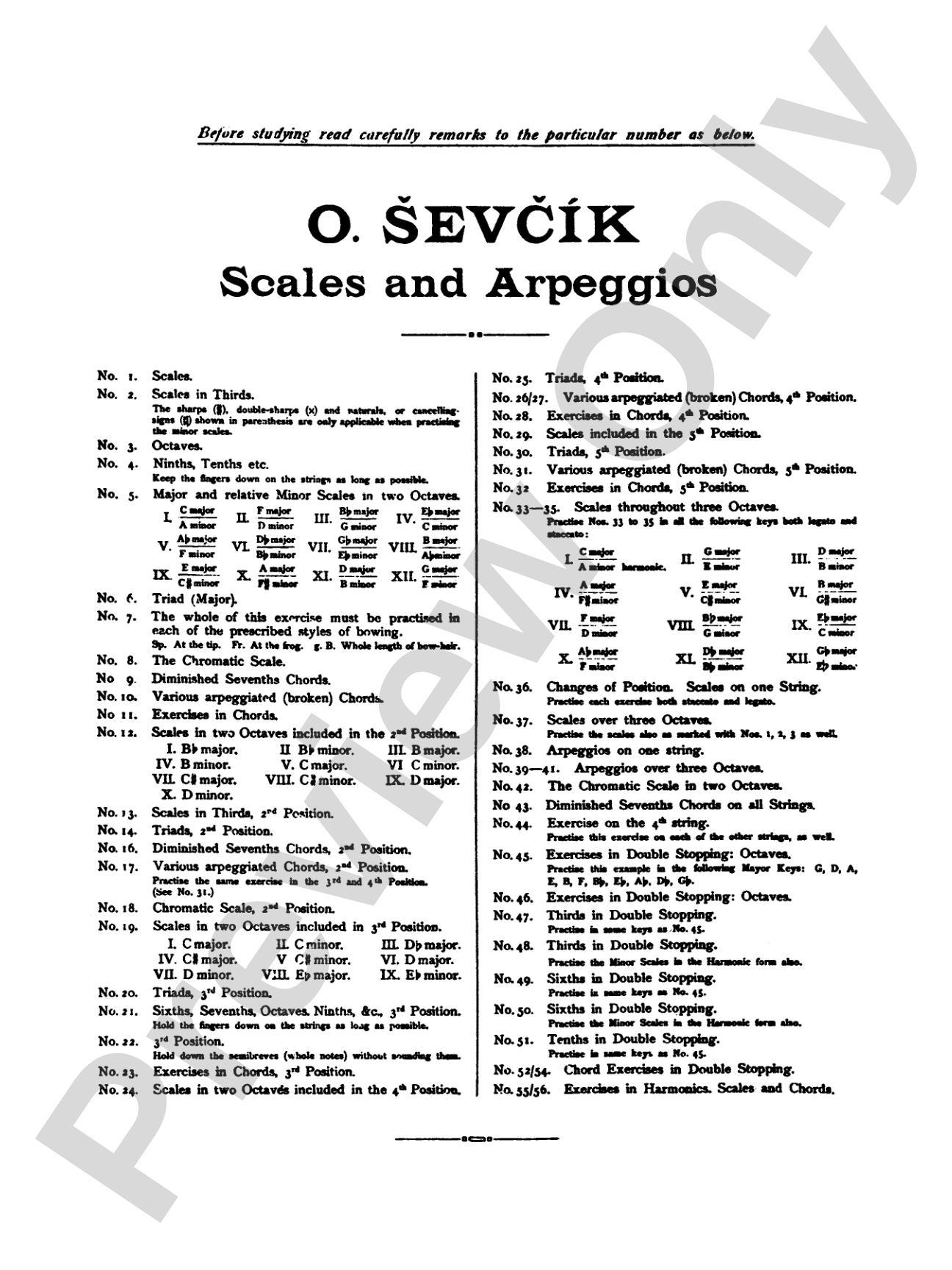 Sevcík: Sevcík for Violin (Scales and Arpeggios): Violin Book