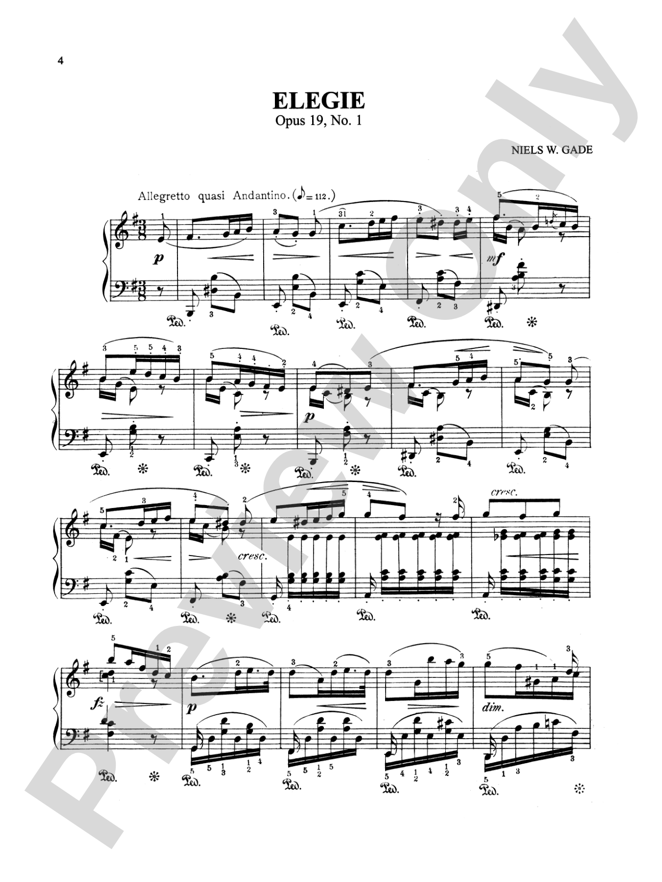Gade: Piano Pieces, Op. 19: Piano Book