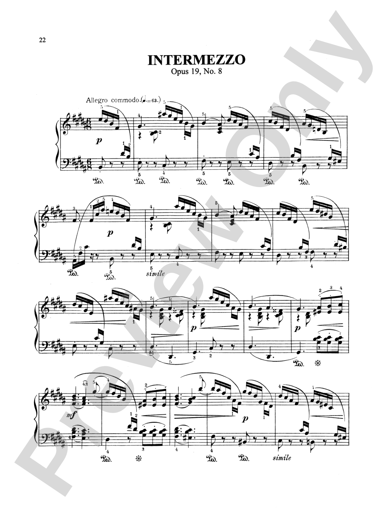 Gade: Piano Pieces, Op. 19