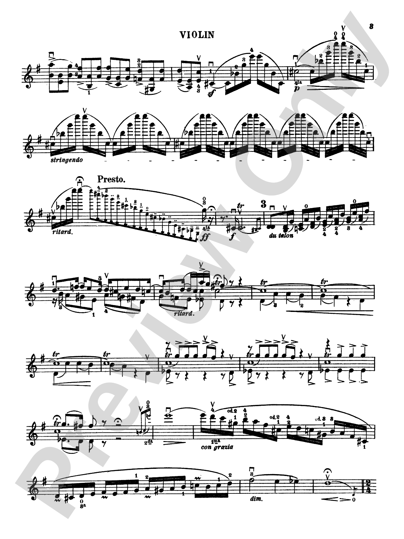 Wieniawski: Souvenir de Moscou (Two Russian Airs), Op. 6: Violin Book