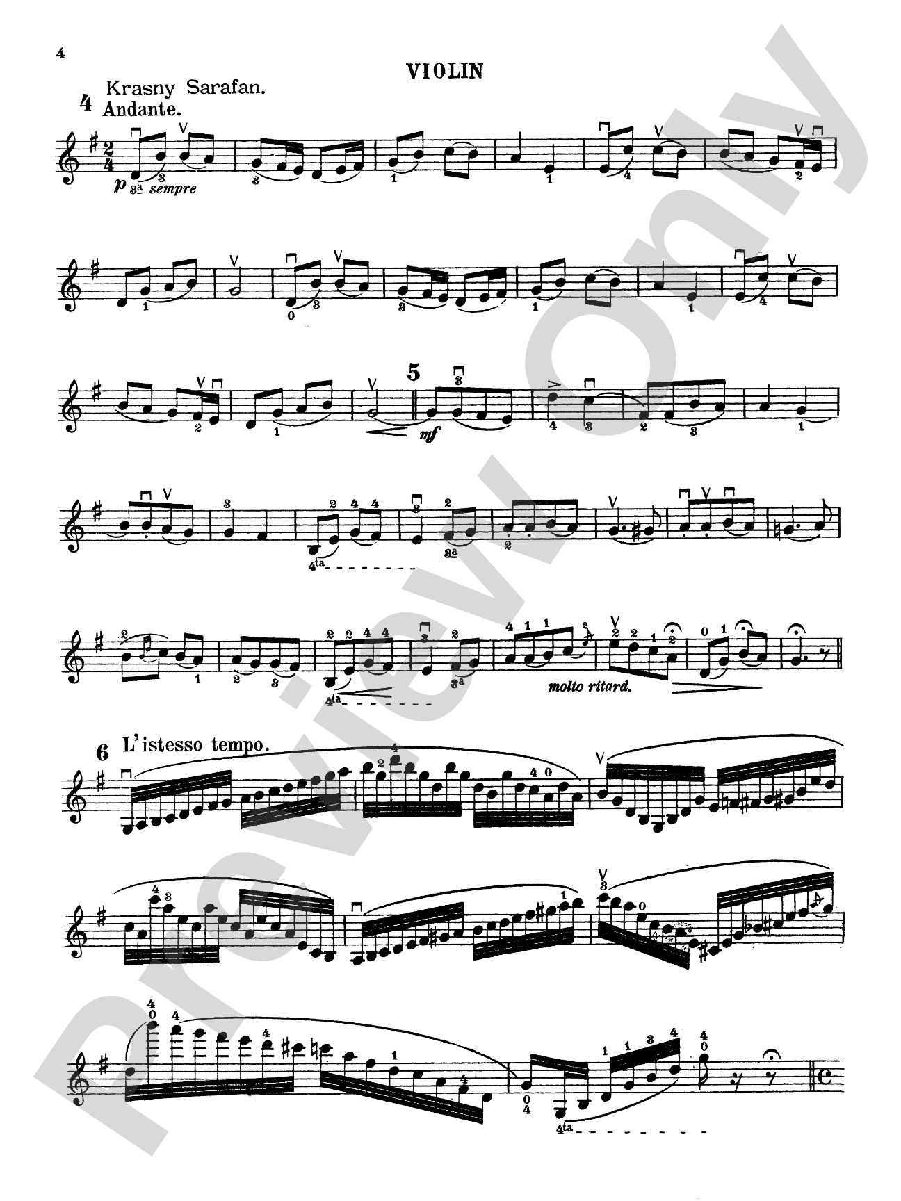 Wieniawski: Souvenir de Moscou (Two Russian Airs), Op. 6: Violin Book