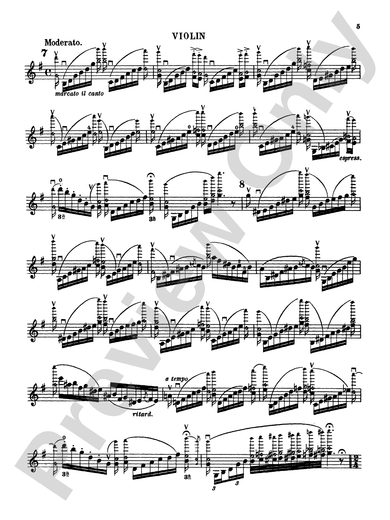 Wieniawski: Souvenir de Moscou (Two Russian Airs), Op. 6: Violin Book