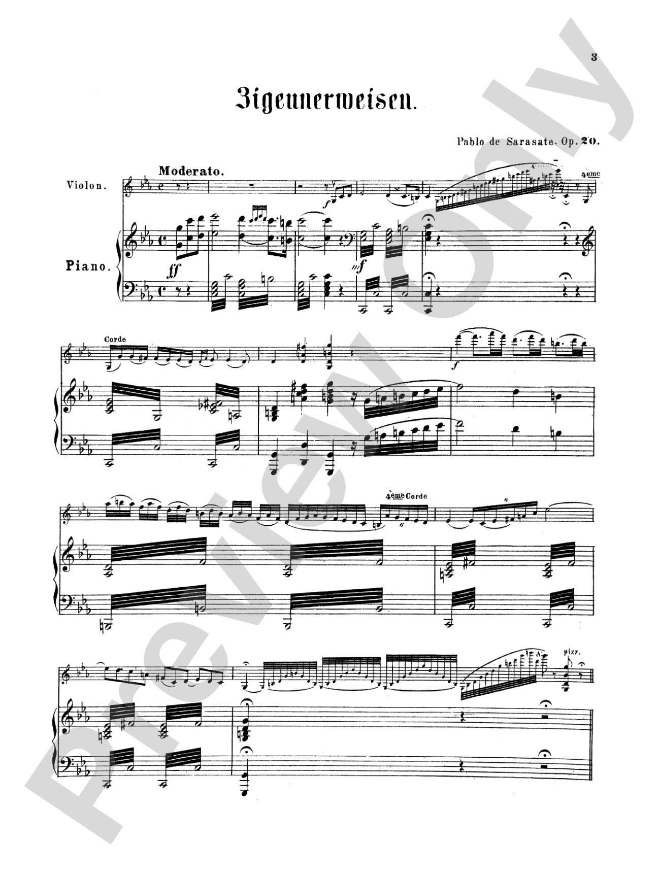 Sarasate: Zigeunerweisen (Gypsy Melodies), Op. 20