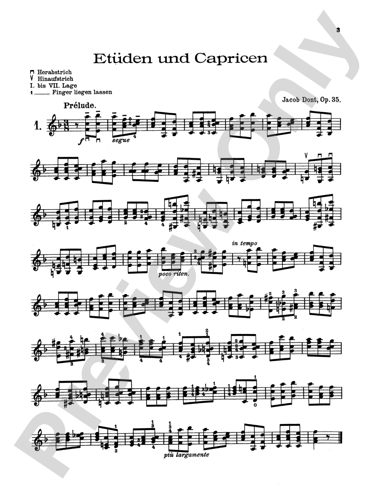 Dont: Etudes and Caprices, Op. 35: Violin Book