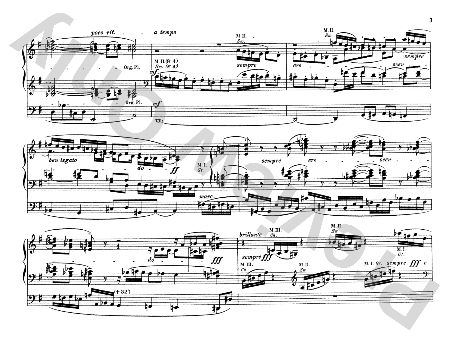 Reger: Organ Works, Op. 59: Organ Comb Bound Book