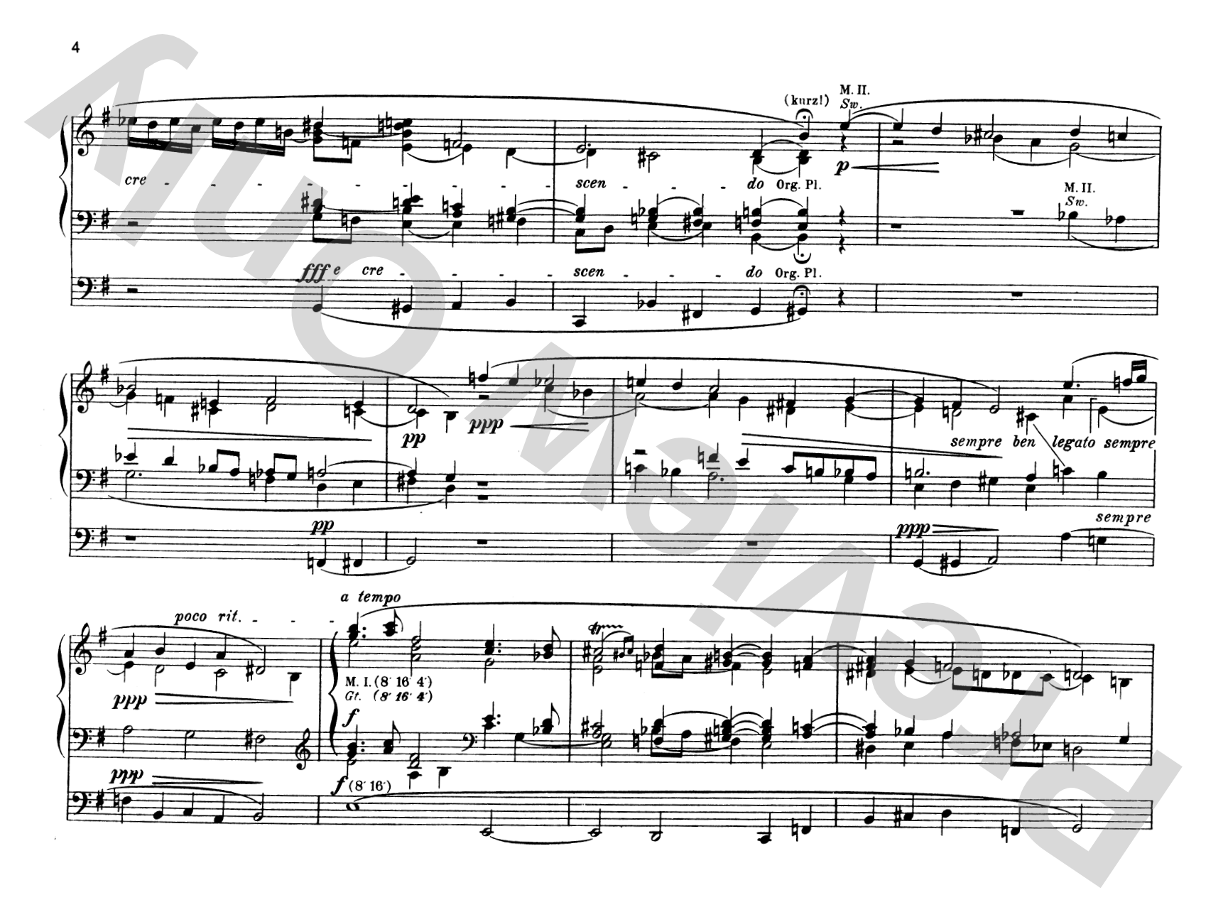 Reger: Organ Works, Op. 59: Organ Comb Bound Book