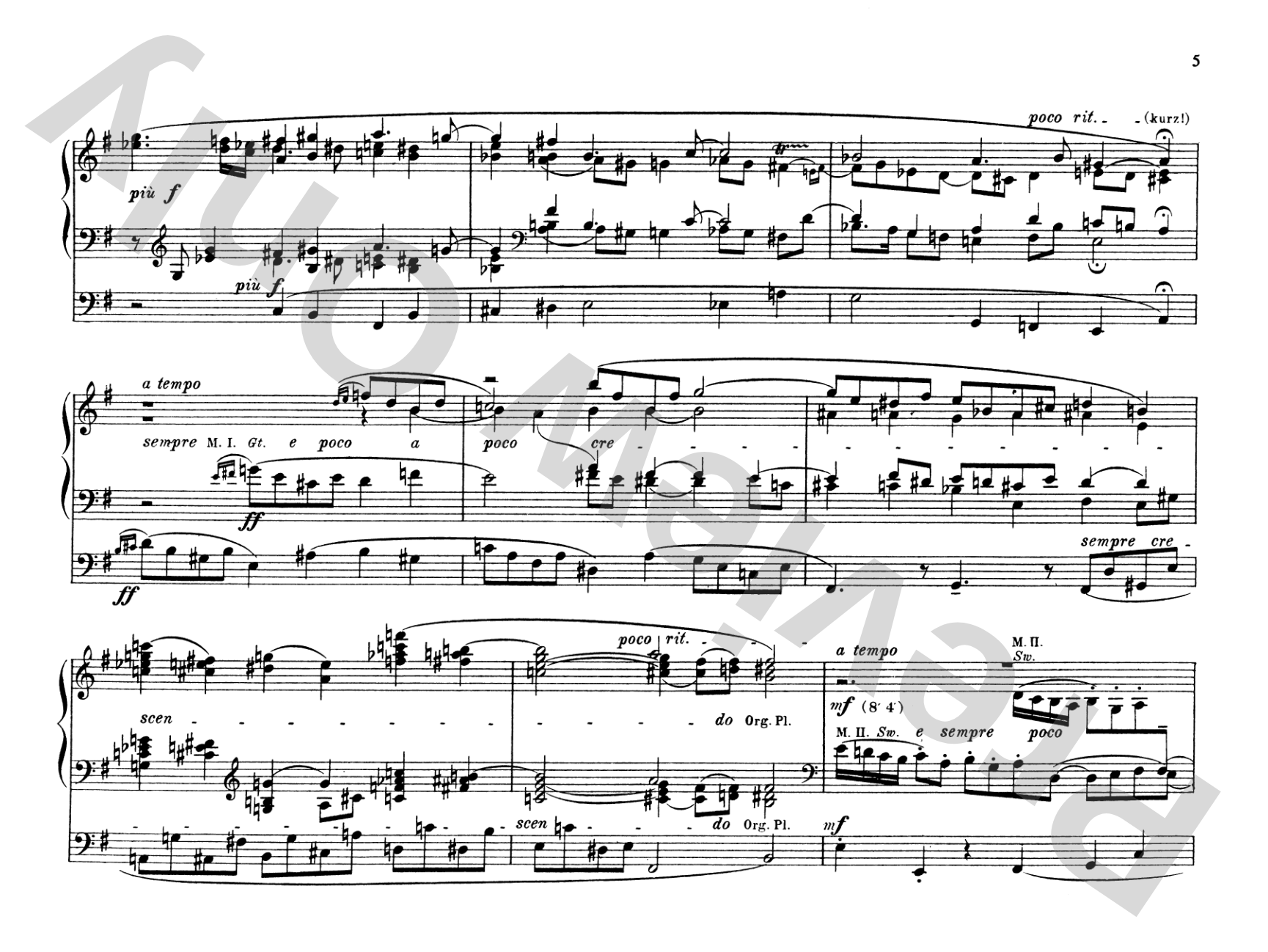 Reger: Organ Works, Op. 59: Organ Comb Bound Book