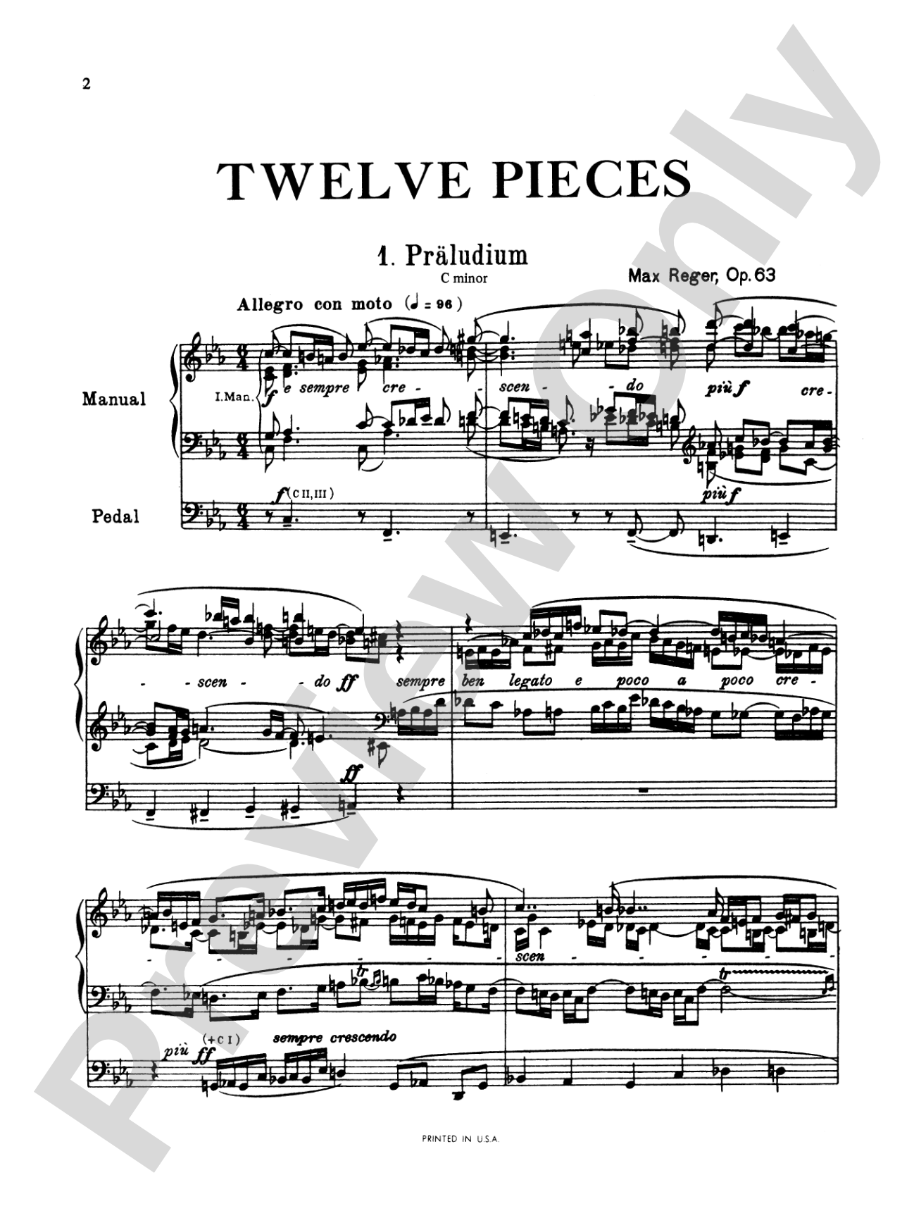 Reger: Organ Works, Op. 63: Organ Book